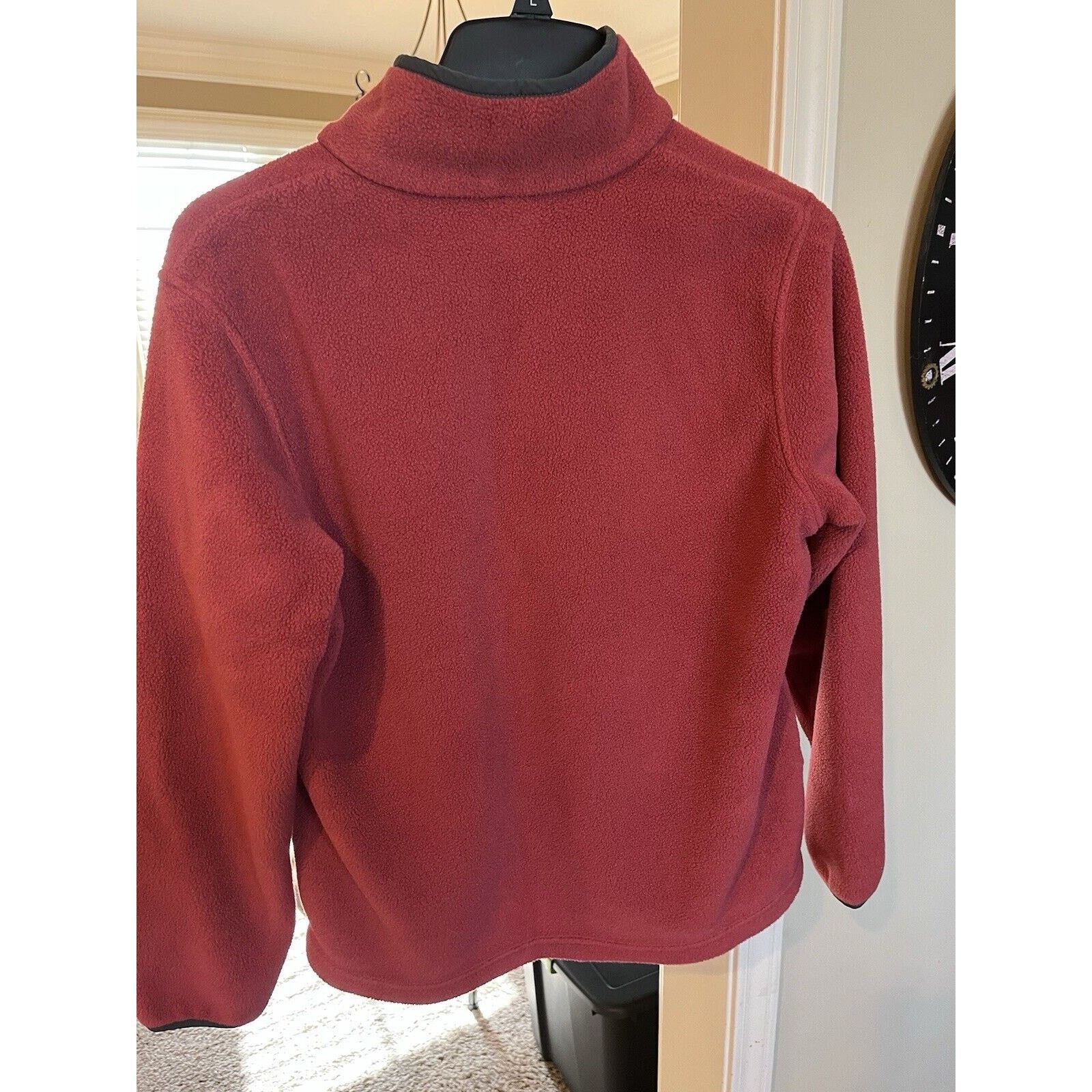 L.L. Bean LL Bean Jacket Womens M Red 1/4 Snap Sweater Fleece Pullover Size M / US 6-8 / IT 42-44 - 4 Thumbnail