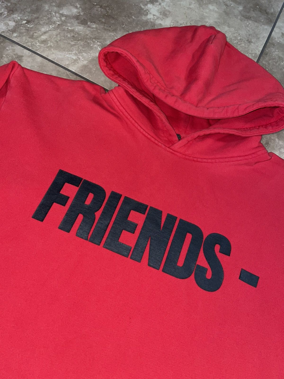 Vlone Friends Hoodie Red Vlone Friends Hoodie 'Red/Black' Size Medium