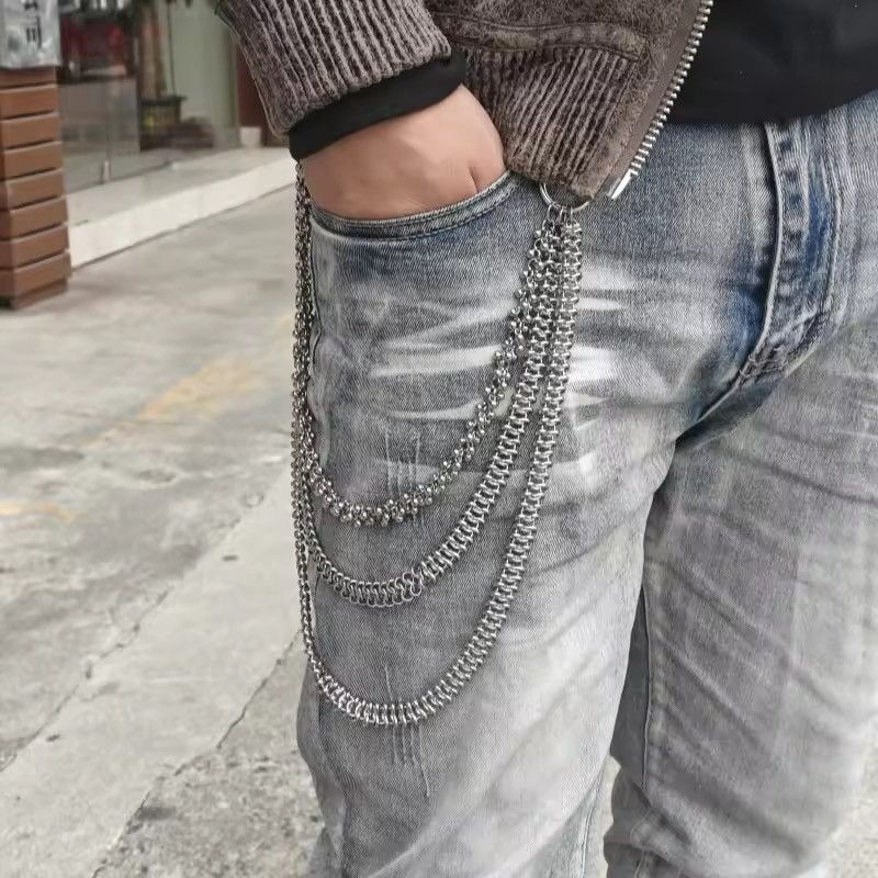 Jewelry Industrial Heavy Link Wallet Chain - Multi-Layer Size ONE SIZE - 1 Thumbnail