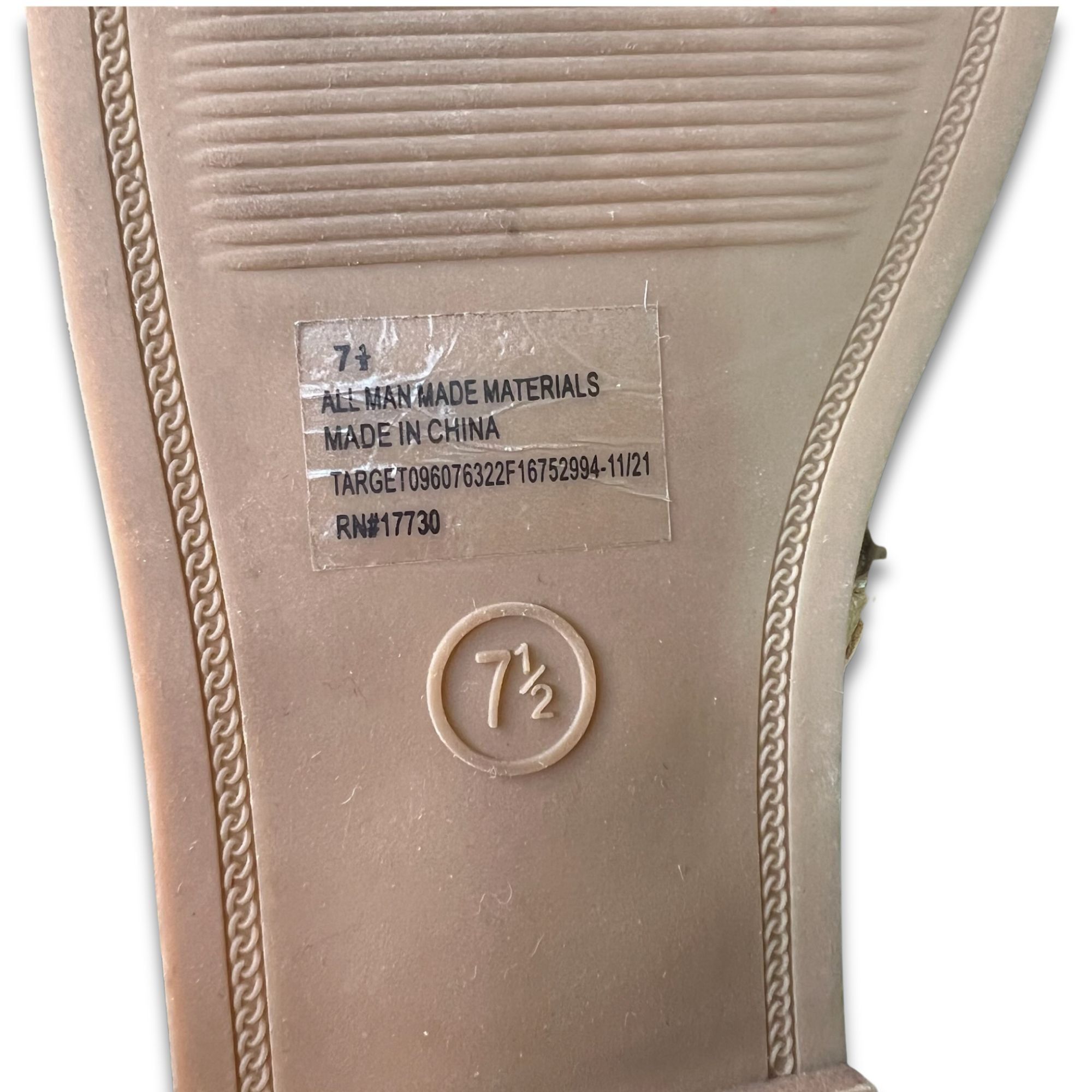 Other A New Day Womens Embellished Two-Band Sandals Size 7.5 Bei Size US 7.5 / IT 37.5 - 7 Thumbnail