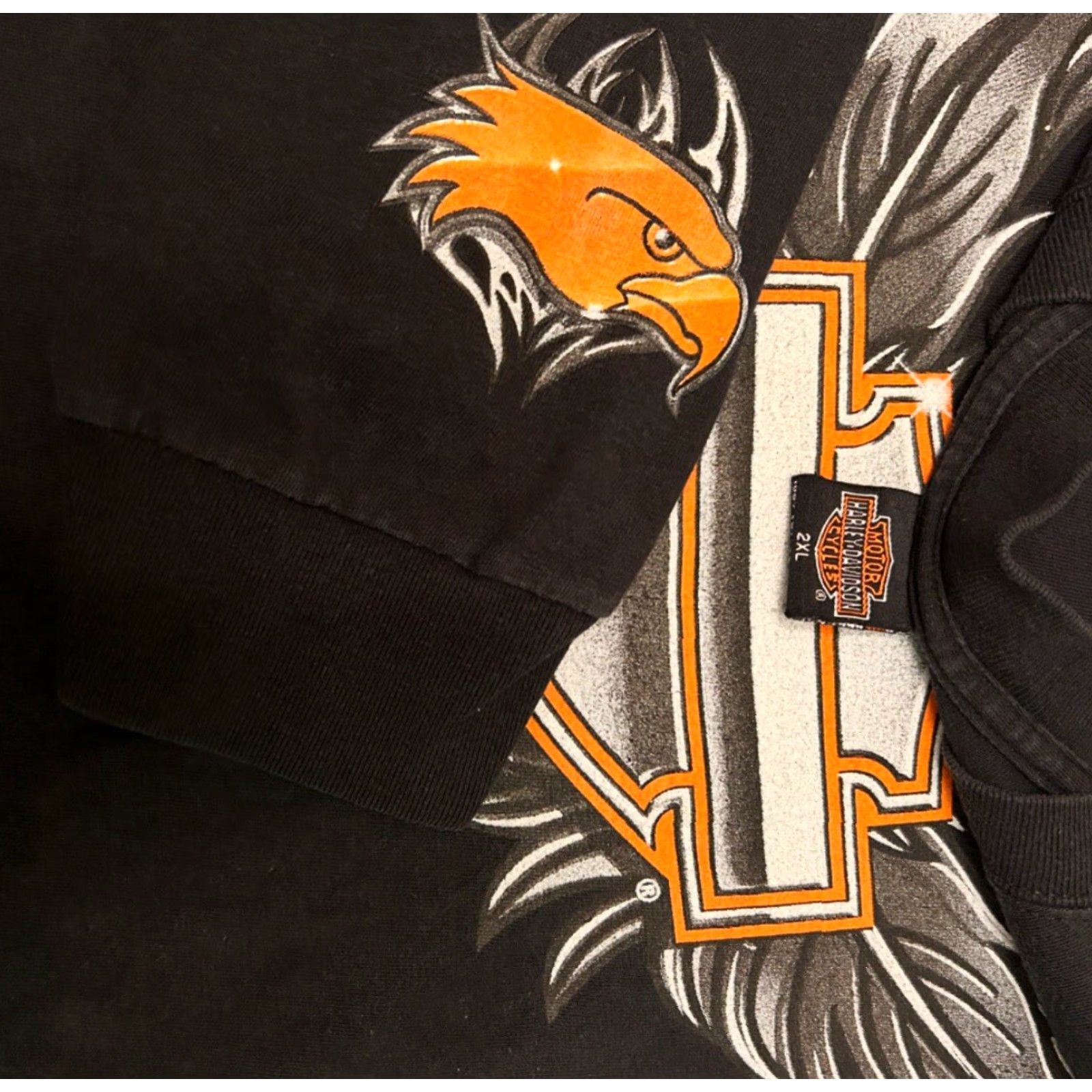 Harley Davidson VINTAGE Harley-Davidson Long Sleeve Shirt 2XL Black 90s Y2K Biker Chrome Atlanta 2003 Mens Size US XXL / EU 58 / 5 - 3 Thumbnail