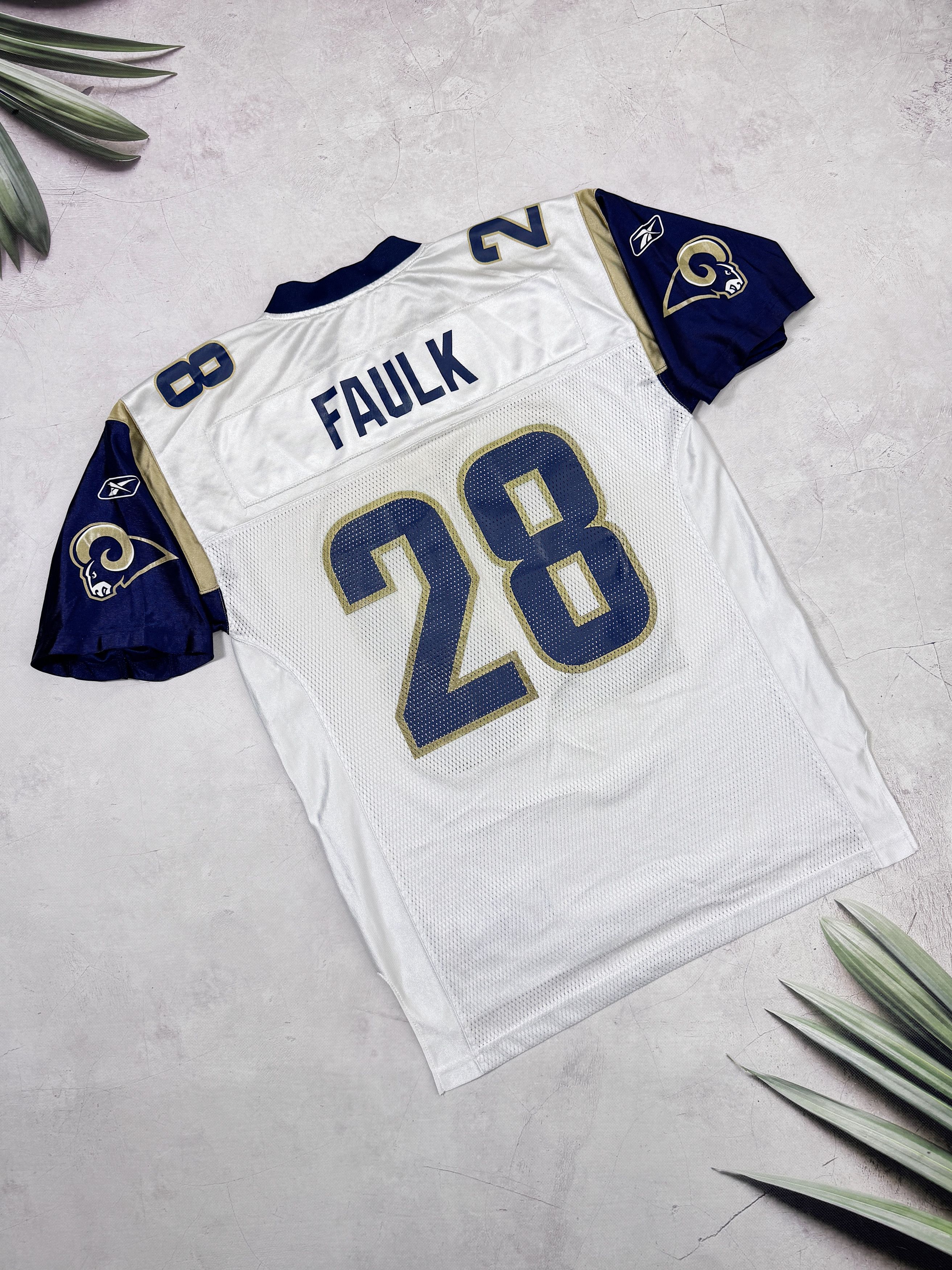 NFL Y2K Los Angeles Rams NFL Jersey #28 FAULK by Reebok Size US L / EU 52-54 / 3 - 14 Thumbnail