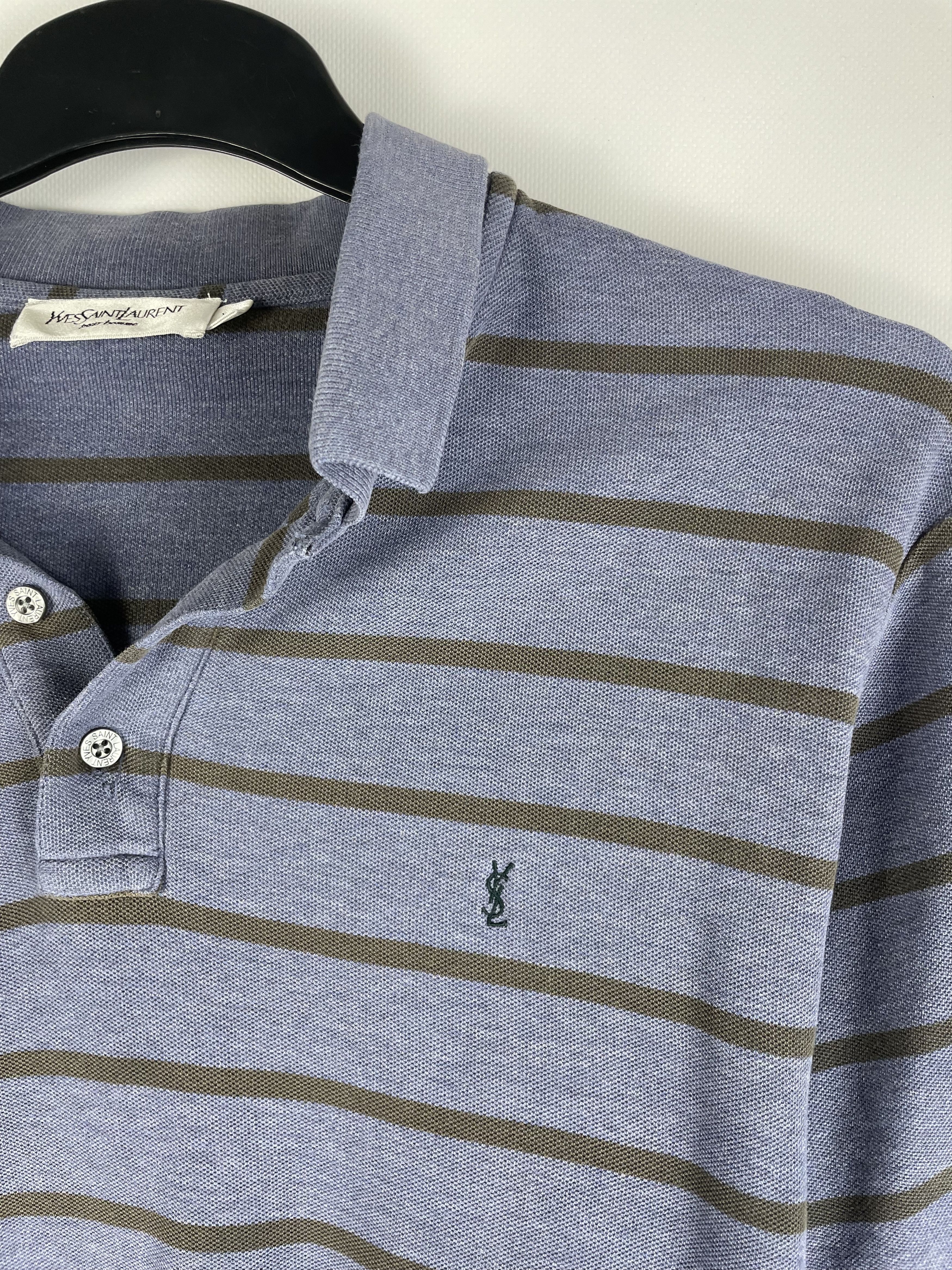 Vintage YSL Polo Shirt Yves Saint Laurent Polo Size US XL / EU 56 / 4 - 4 Thumbnail
