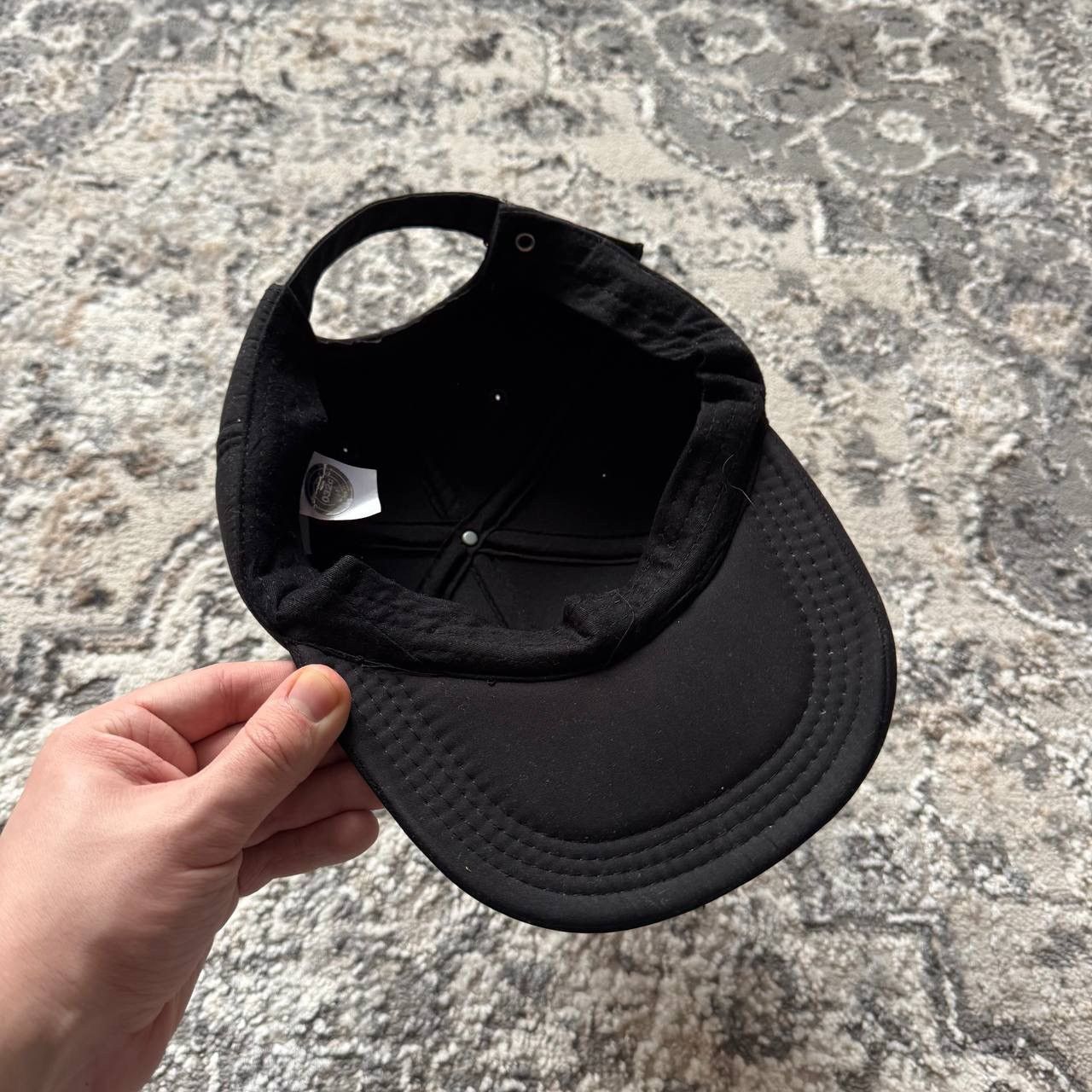 032c 032c Workshop Padded Black Metallic 6 Panel Logo Cap Hat Size ONE SIZE - 7 Thumbnail