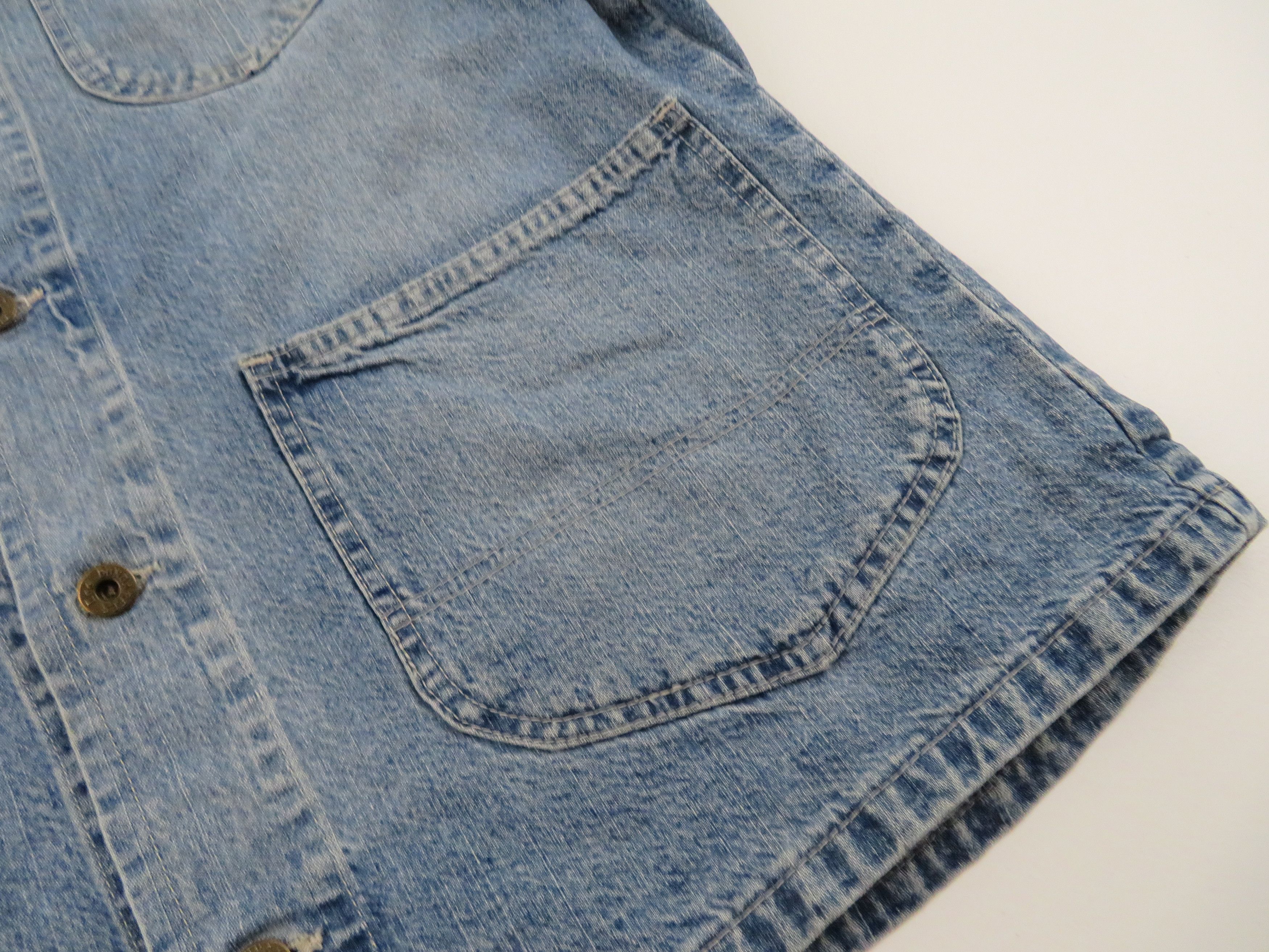Lee × Vintage Vintage 80s 90s Lee Dungarees Denim Chore Jacket Medium Size US M / EU 48-50 / 2 - 7 Thumbnail