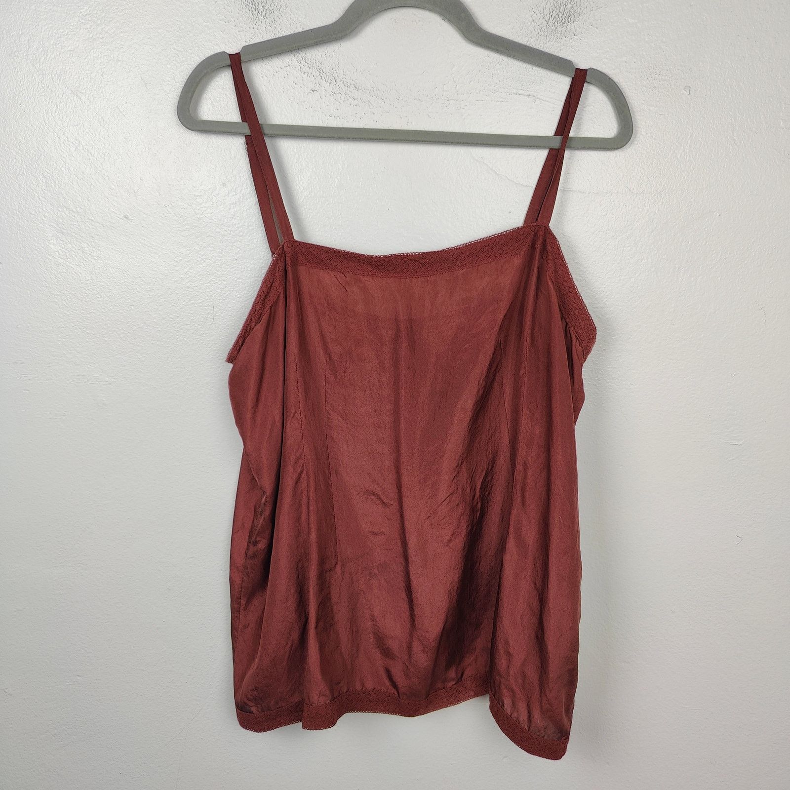 Other Eileen Fisher Tank Top Womens Large Rust Red 100% Silk Cami Size L / US 10 / IT 46 - 1 Thumbnail
