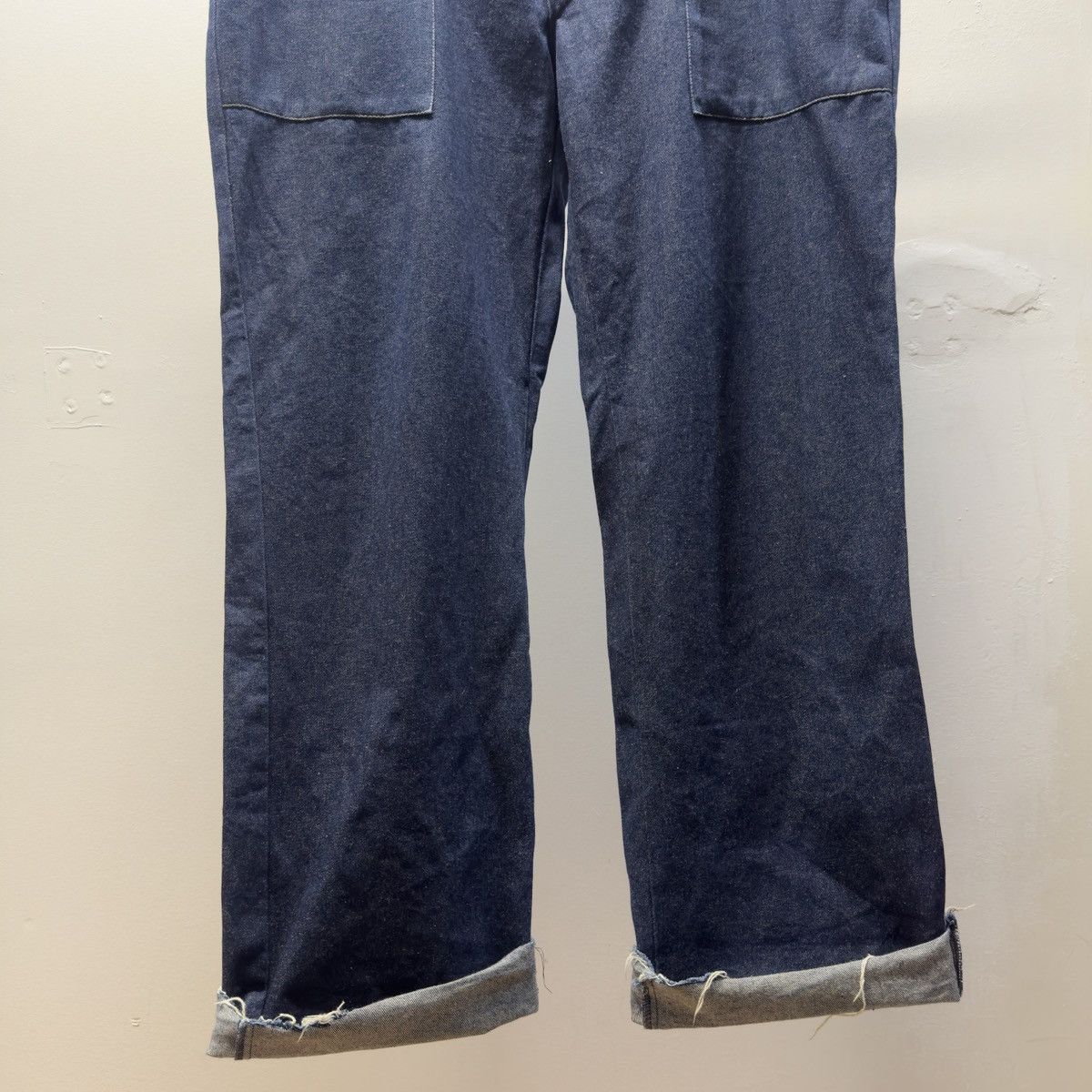 Vintage 80s Dark Wash Baggy Wide Leg Denim Jeans ERD Grunge Chrome Size US 37 - 6 Thumbnail
