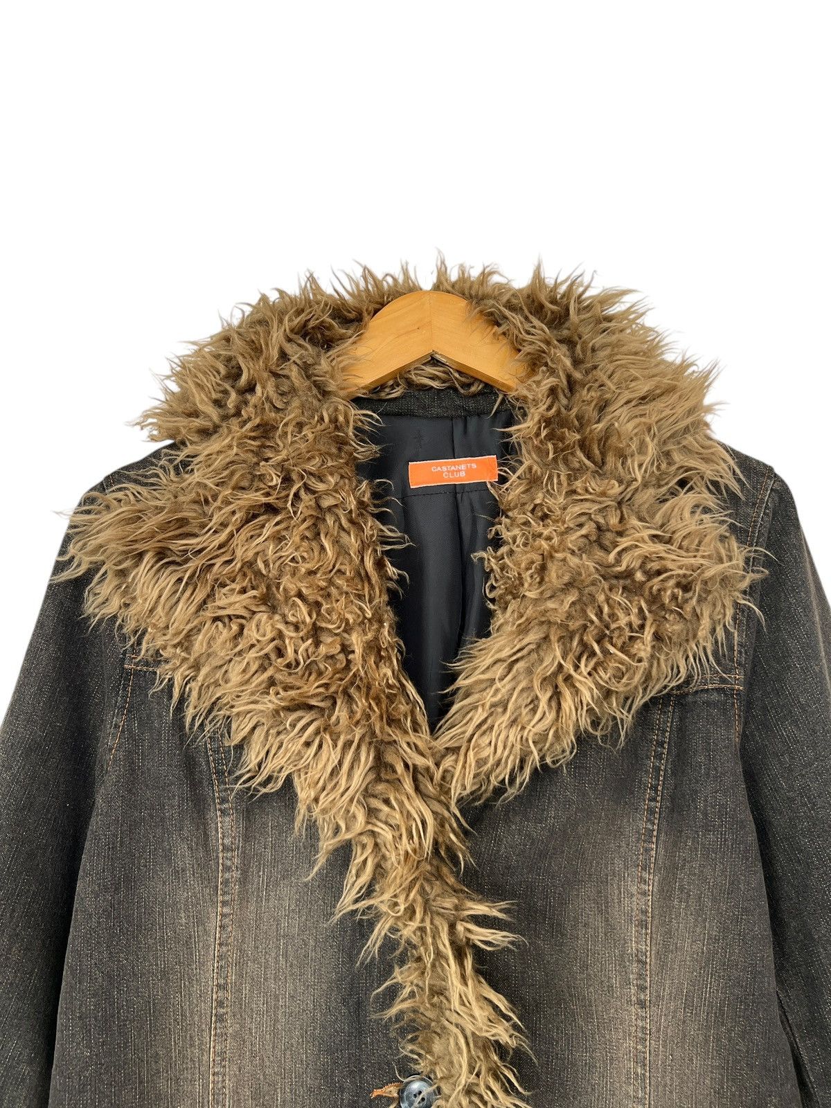 Vintage Castanet Japan Mudwash Gothic Fur Denim Jacket Size US S / EU 44-46 / 1 - 5 Thumbnail