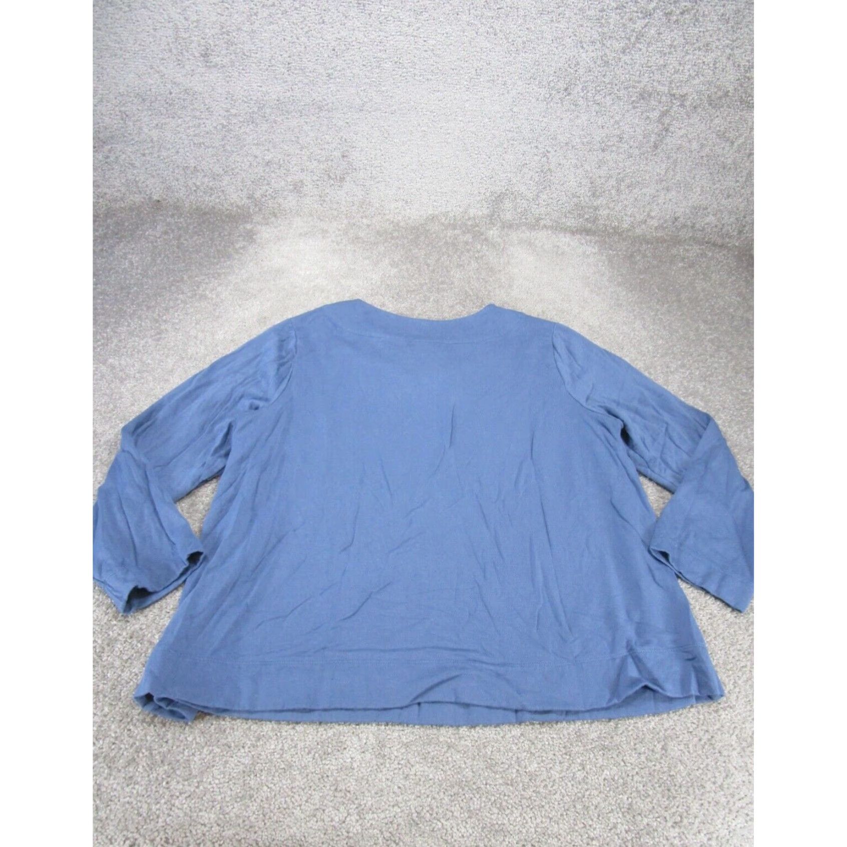 Vintage Purejill Women's Blue V Neck Pullover Sweater Xl Extra Large Size XL / US 12-14 / IT 48-50 - 3 Thumbnail