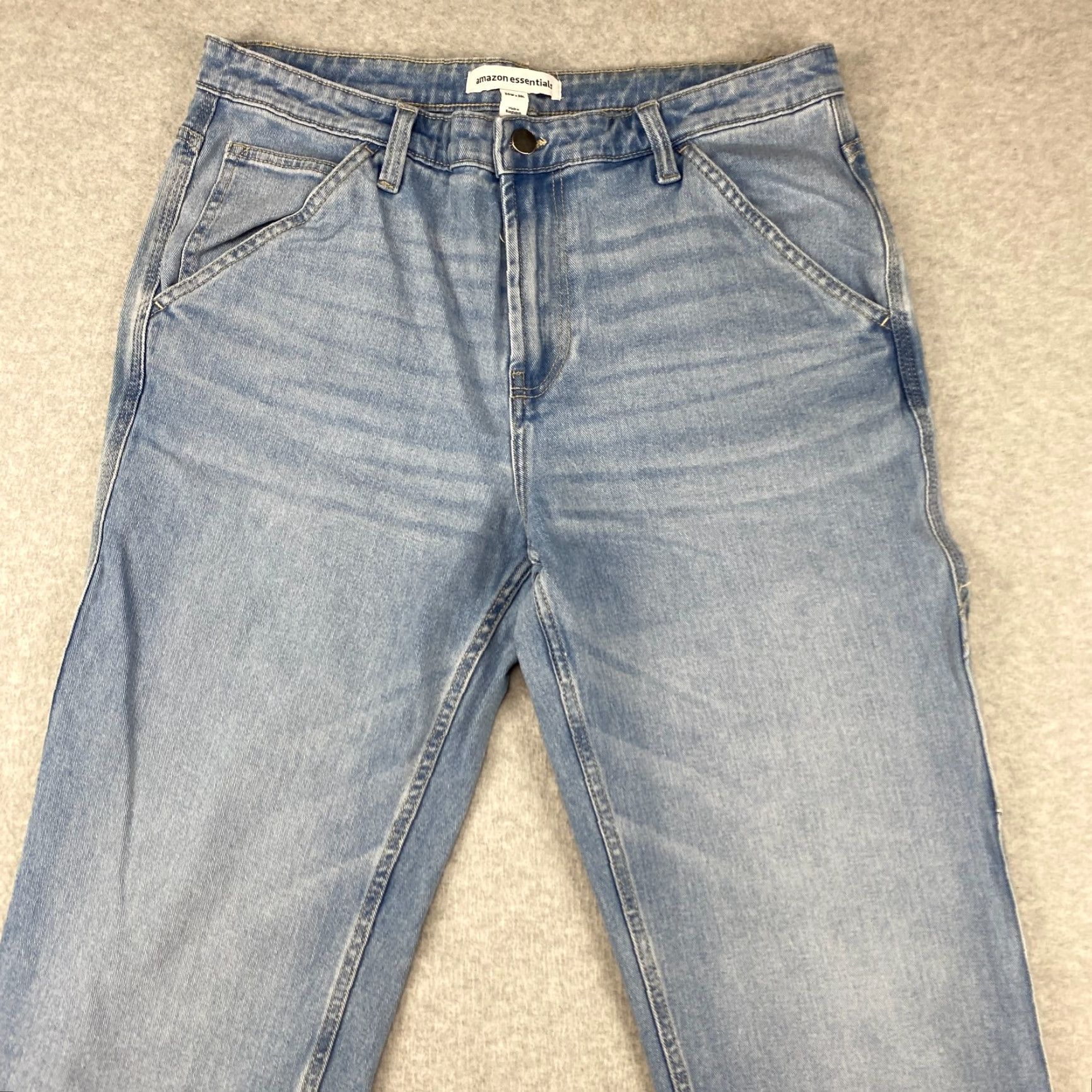 Essentials Amazon Jeans Mens 34X30 Blue Slim Straight 5-Pocket Design Stretch Denim Regular Color: Blue Mens Jeans Size US 34 / EU 50 - 2 Thumbnail