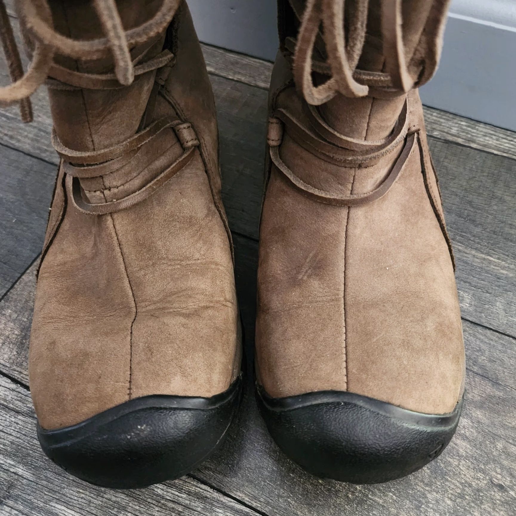 KEEN VINTAGE KEEN Womens 6.5 Waterproof Brown Leather Lace Up Boots Snow Warm Dry Keen Size US 7 / IT 37 - 3 Thumbnail