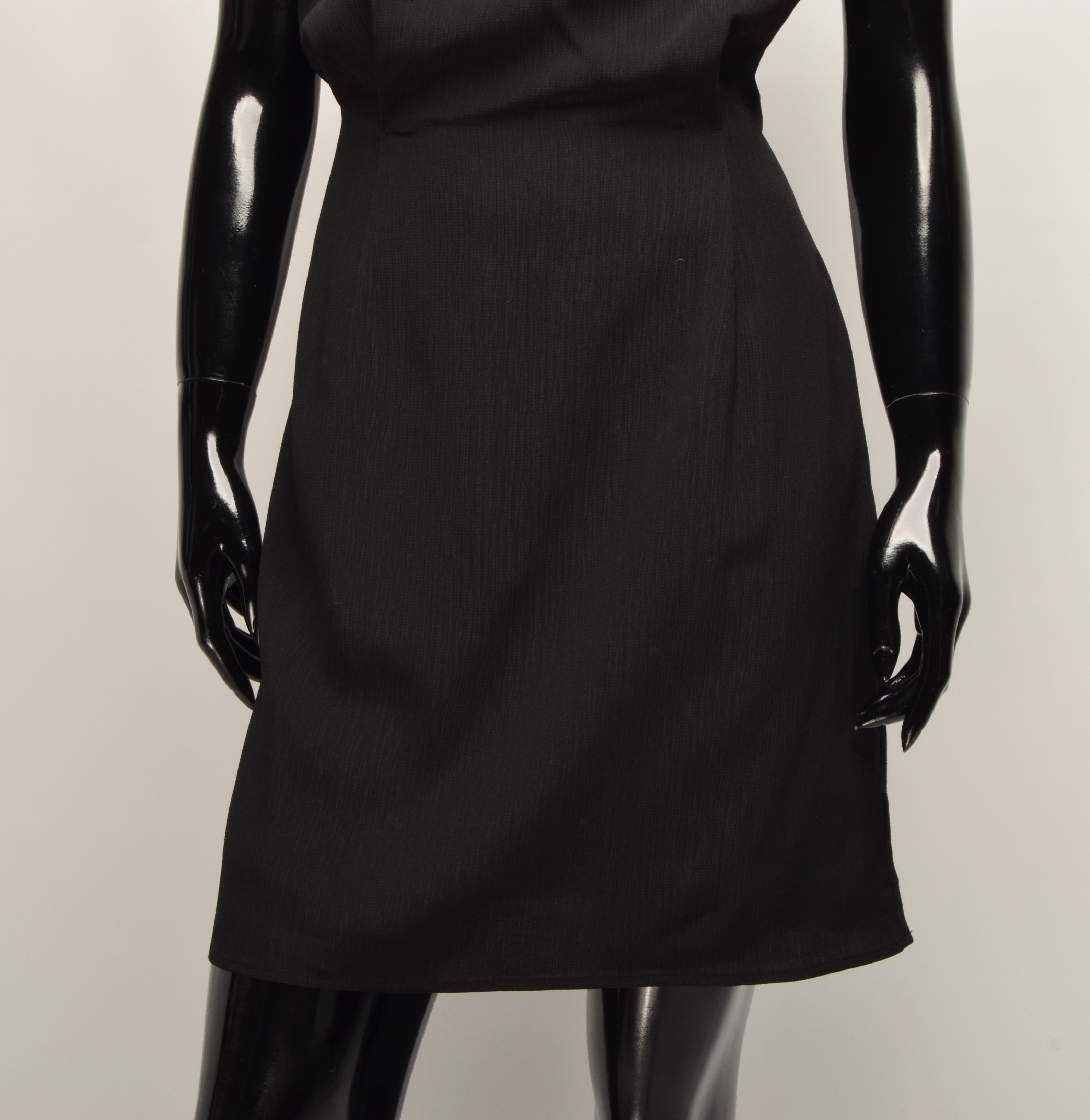 Allsaints All Saints Mira Black Boat Neck Mini Dress Size S / US 4 / IT 40 - 3 Thumbnail