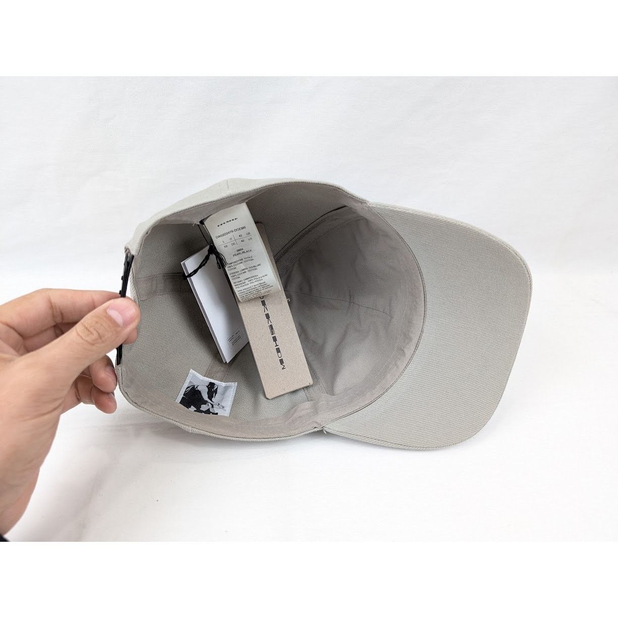Rick Owens o1rshd1 Size: L / Baseball Cap / Hat in Pearl/Black Size ONE SIZE - 12 Thumbnail
