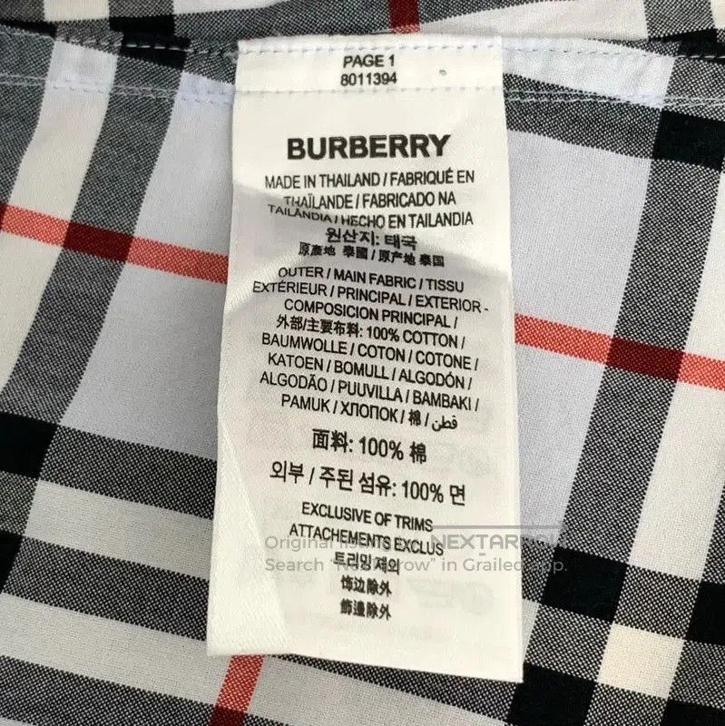 Burberry Burberry Blue Cotton Check Shirt for Women. Size XXS / US 00 / IT 34 - 7 Thumbnail
