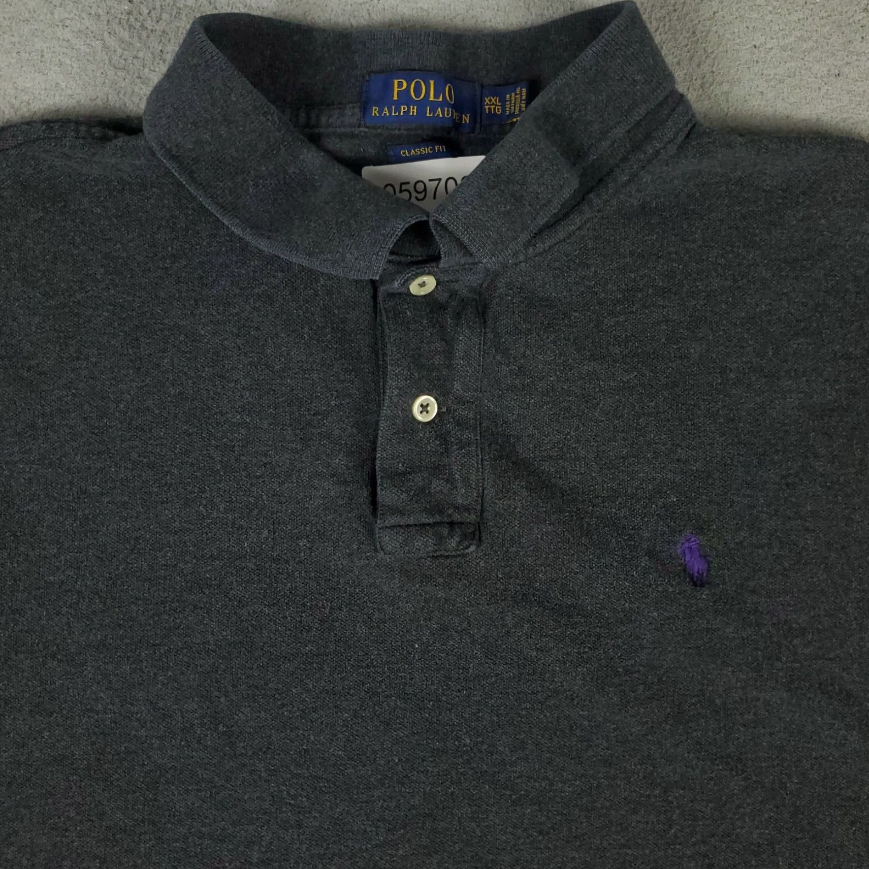 Ralph Lauren VINTAGE Ralph Lauren Polo Shirt Men 2XL Gray Short Sleeve Casual Preppy Polo Size US XXL / EU 58 / 5 - 2 Thumbnail