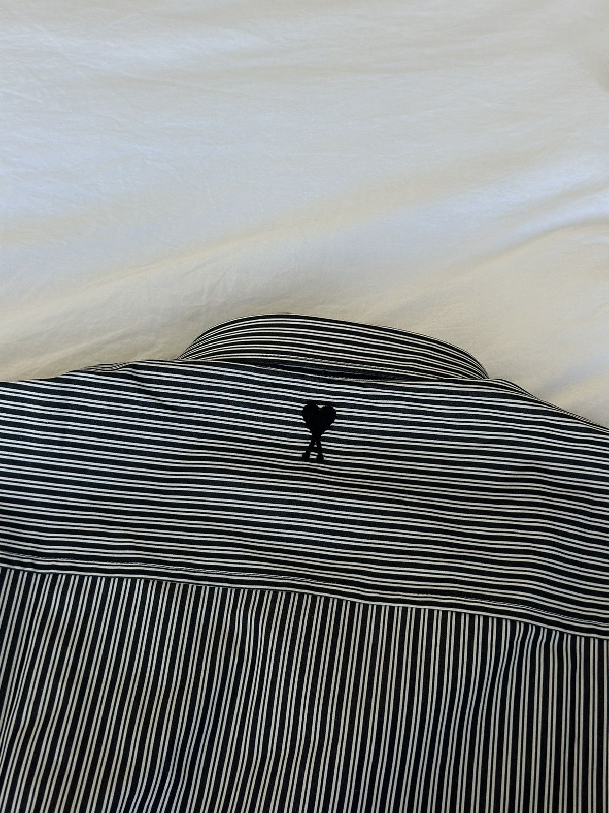 AMI Ami Striped Short-sleeve Boxy Shirt Size US L / EU 52-54 / 3 - 2 Thumbnail