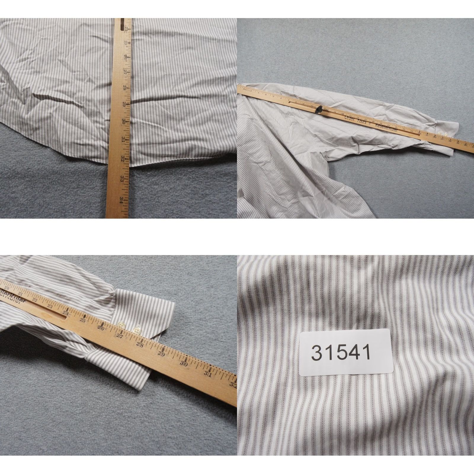 Brooks Brothers Brooks Brothers Shirt Mens 16.5 / 32 Gray Button Down Striped Madison Supima Size US XS / EU 42 / 0 - 8 Thumbnail