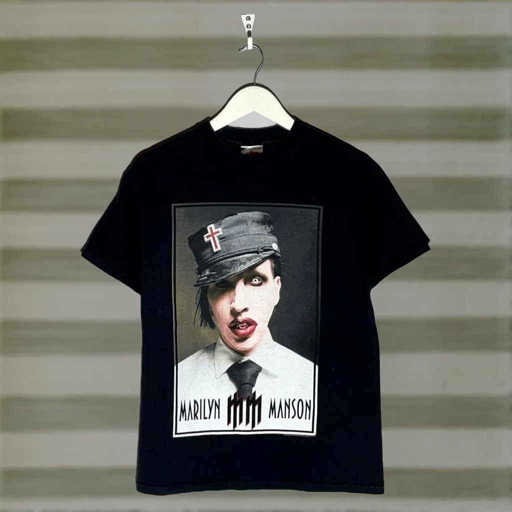Vintage VINTAGE Marilyn Manson Golden Age Of Grotesque 2003 World Tour T-Shirt Black Adult Medium Mens Size US M / EU 48-50 / 2 - 1 Thumbnail
