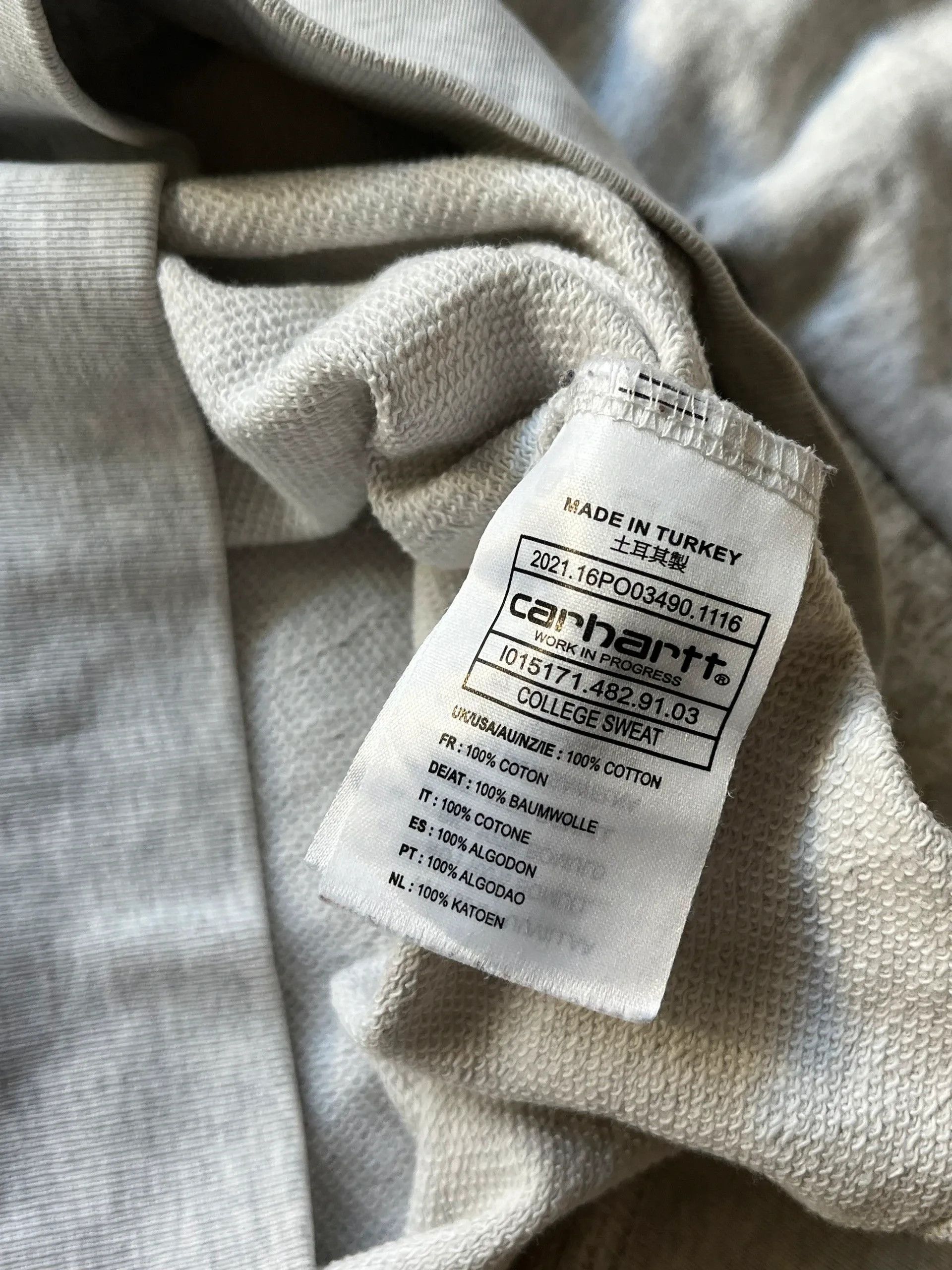 Carhartt Carhartt Sz S Grey Spell Out 2016 College Sweat Size US S / EU 44-46 / 1 - 4 Thumbnail