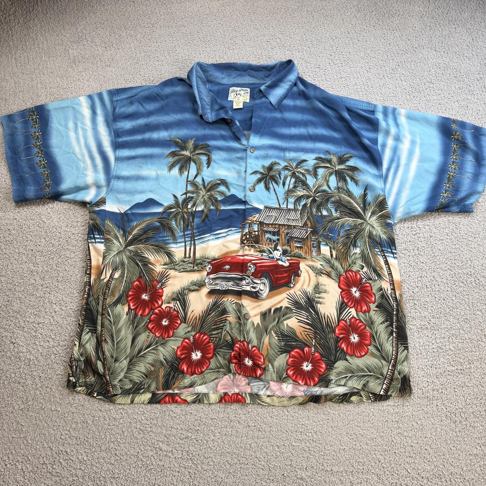 Big Dogs Vintage Big Dogs Hawaiian Rayon Shirt 5X Y2K AOP Button Up Size US XXL / EU 58 / 5 - 1 Thumbnail