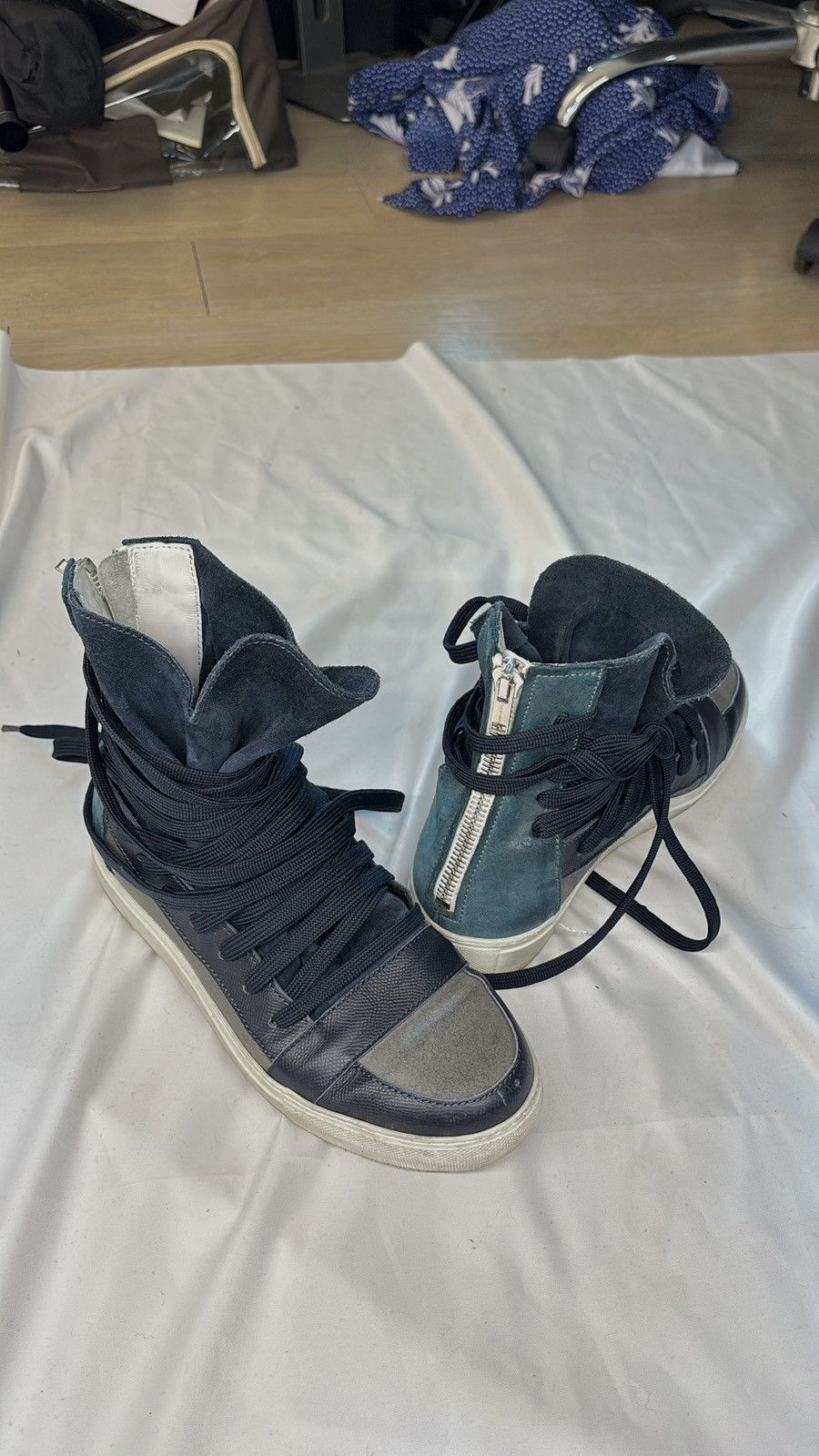 Kris van assche multi lace high-top sneakers