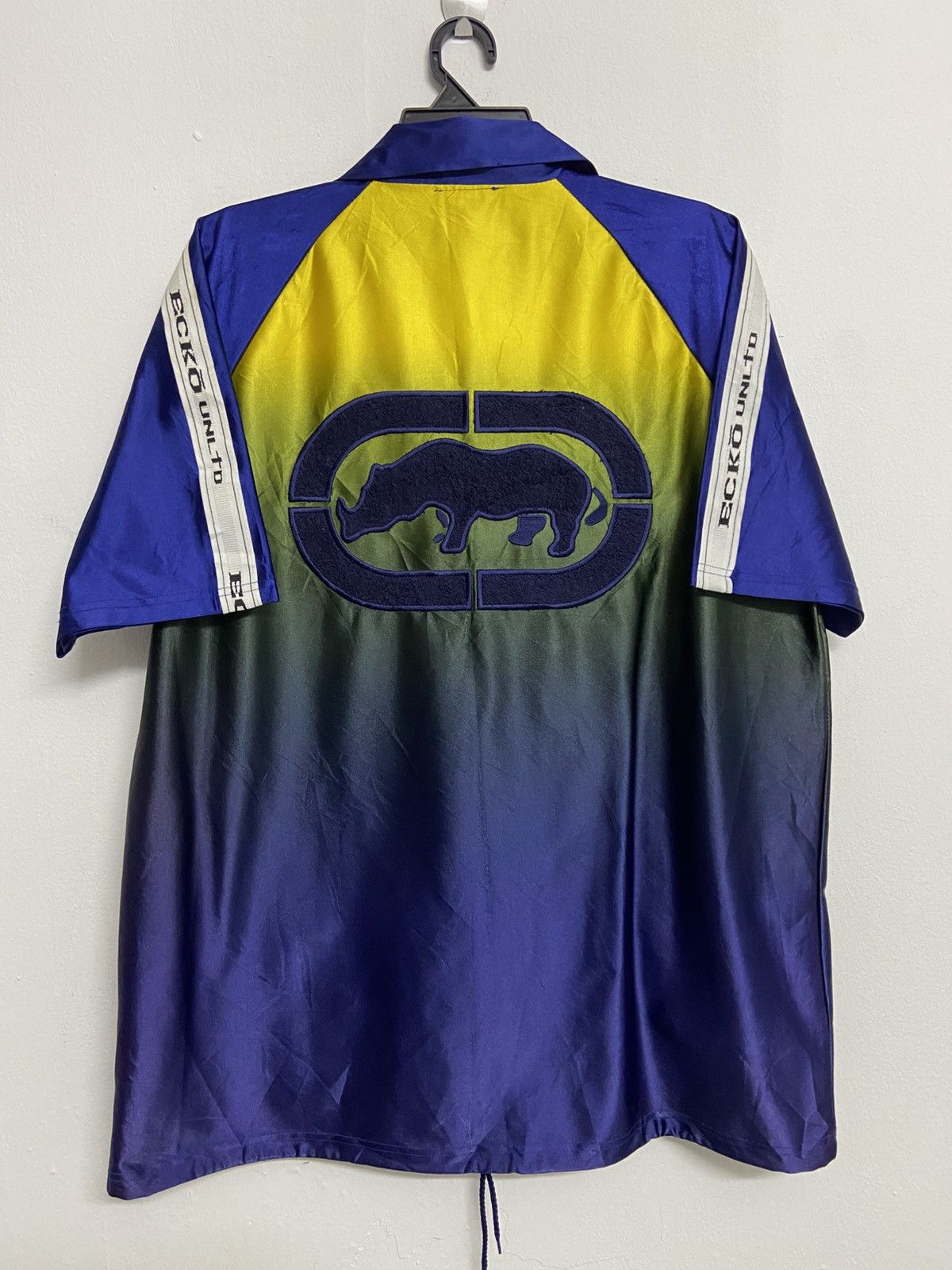 Ecko Unltd. ECKO UNLTD Jacket half Vintage 72 90s Hip hop Rap Jersey Size US L / EU 52-54 / 3 - 2 Thumbnail