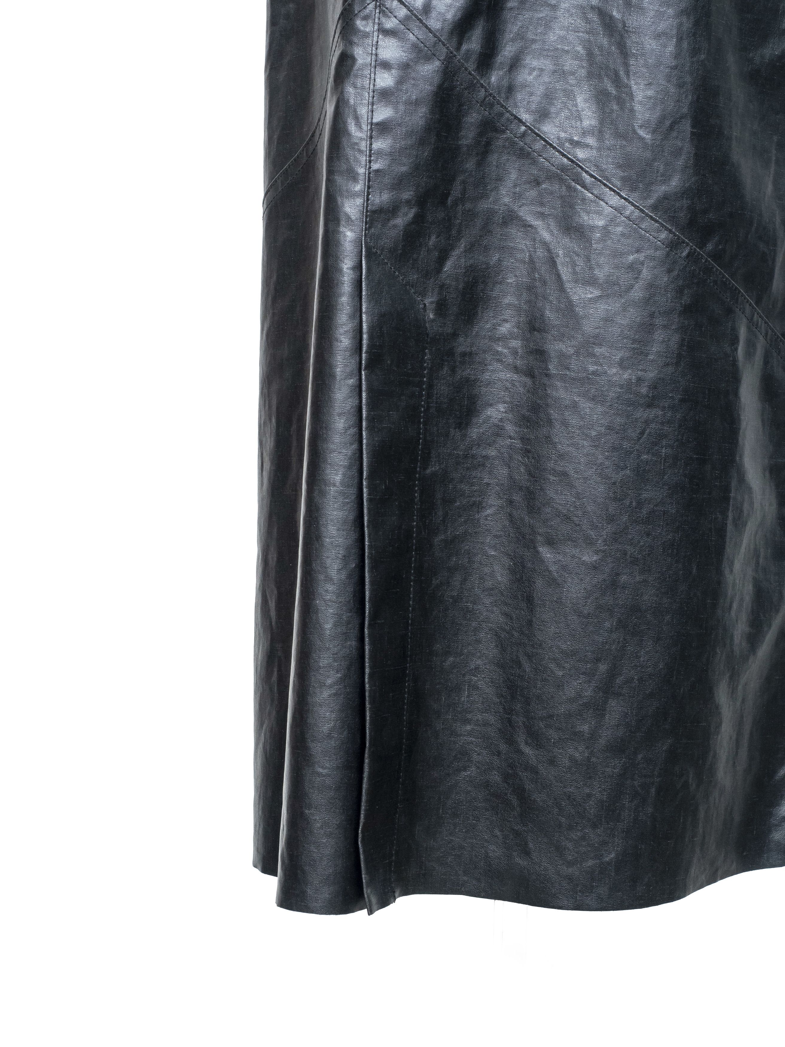 Isabel Marant Isabel Marant Black Leather -like Midi Skirt Size XS / US 0-2 / IT 36-38 - 5 Thumbnail