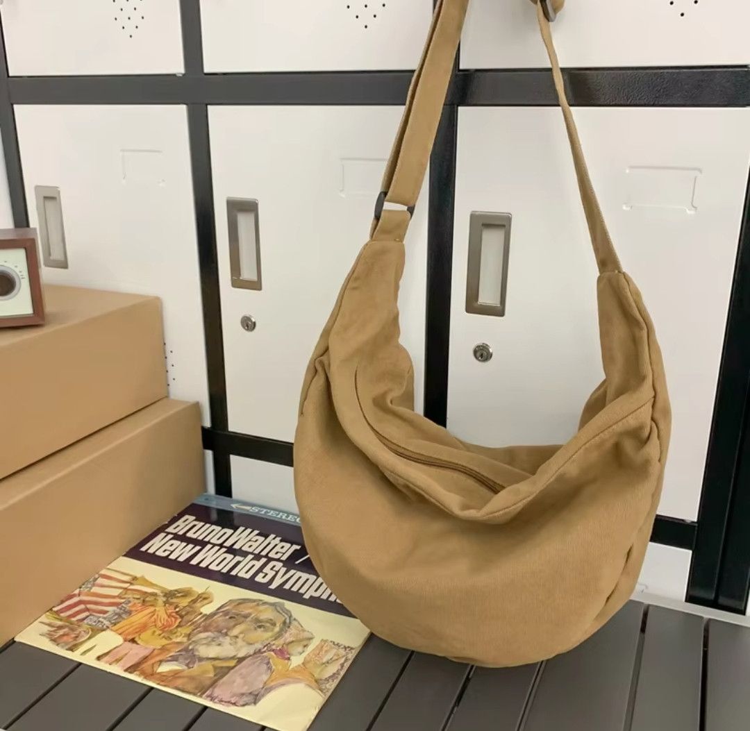 Japanese Brand × Vintage 90s Shopping retro big compartment canvas crossbody bag Size ONE SIZE - 2 Thumbnail