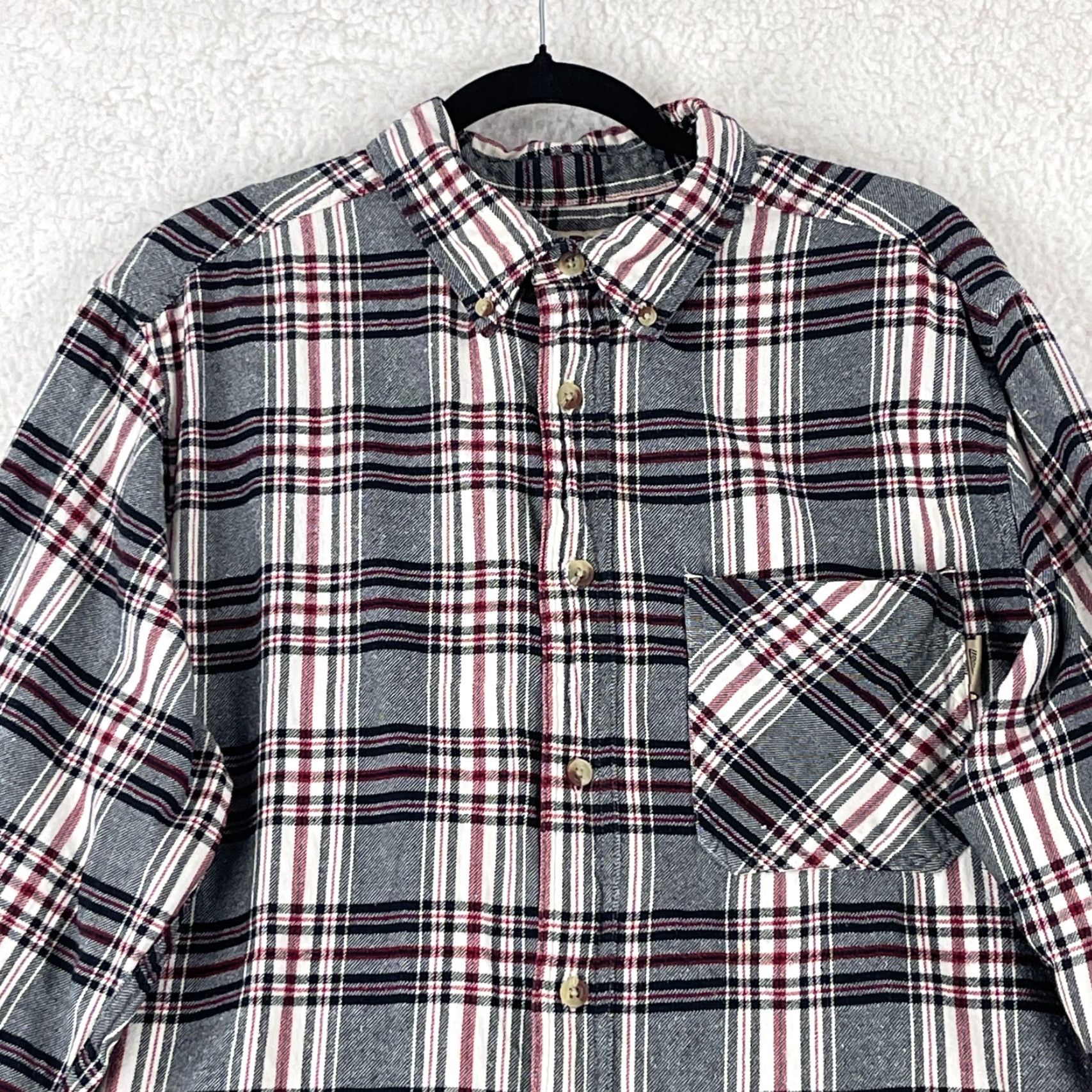 Vintage Woolrich Black Plaid Button-Up Flannel Mens Large Long Sleeve Casual Shirt Size US L / EU 52-54 / 3 - 3 Thumbnail
