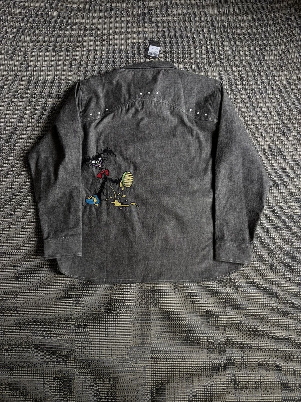 Brain Dead × Gotcha BRAIN DEAD GARDEN PARTY CHAMBRAY BUTTON UP DENIM SHIRT Size US L / EU 52-54 / 3 - 11 Thumbnail