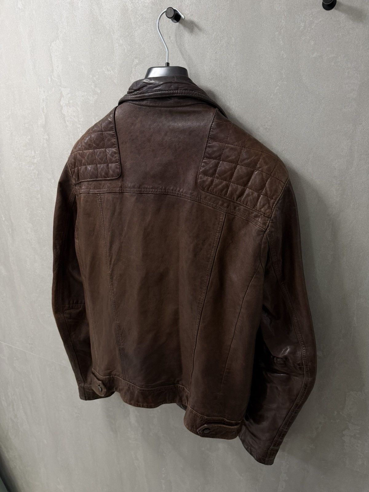 Allsaints AllSaints distressed Conroy Leather Biker Jacket, Oxblood Size US M / EU 48-50 / 2 - 7 Thumbnail