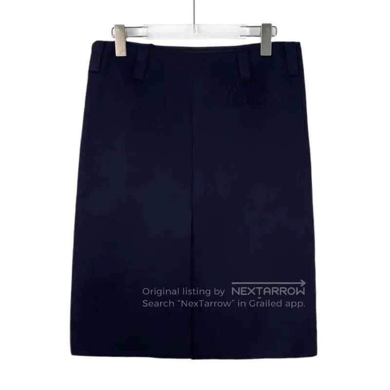 Miu Miu Miu Miu Deep Blue Cotton Skirt . Size 23" - 2 Thumbnail