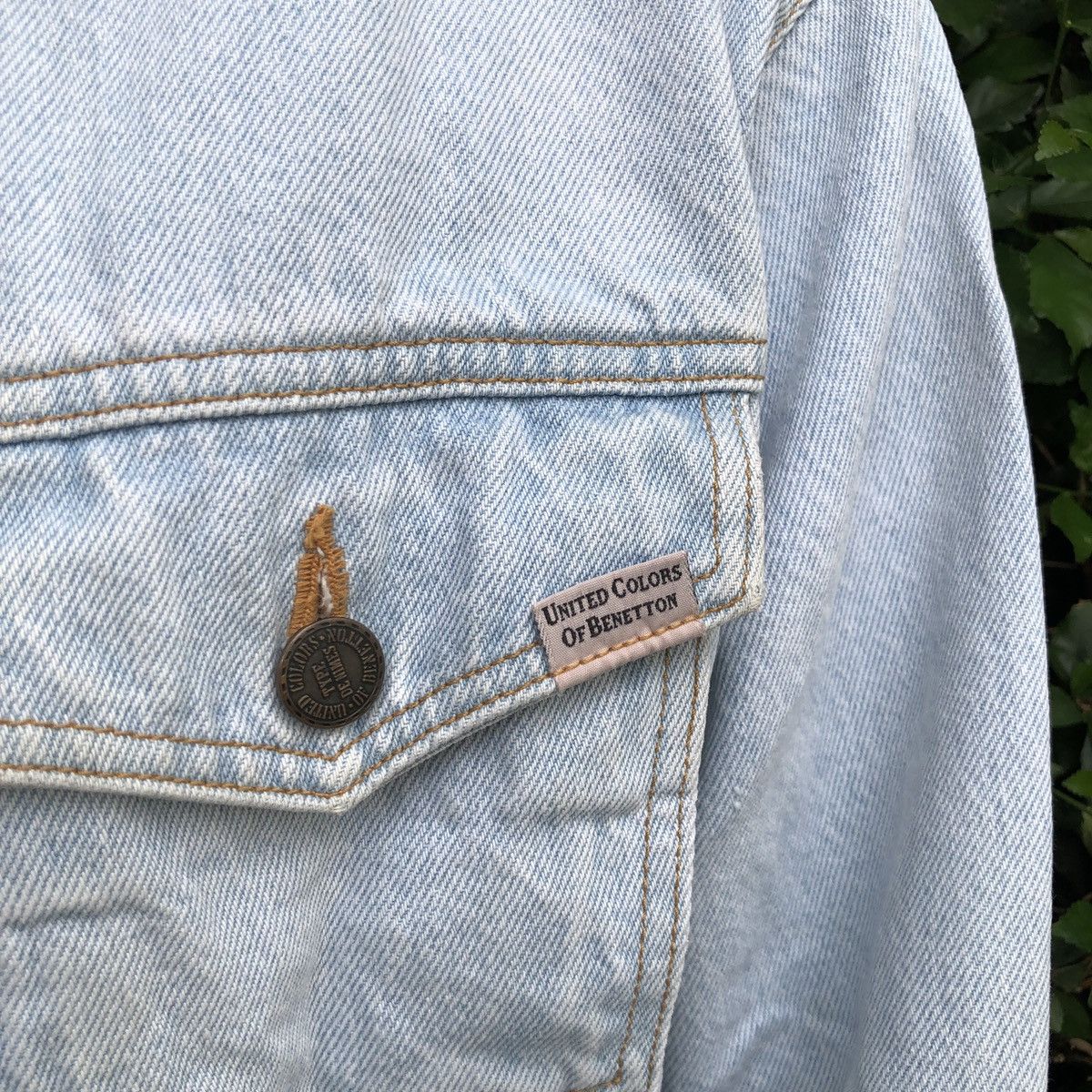 UNITED COLORS OF BENETTON ABSTRAK COLOR UNISEX DENIM JACKET