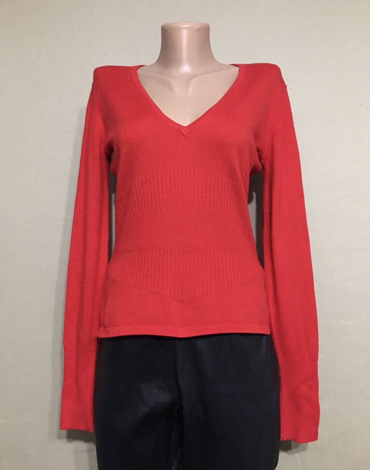 Thierry Mugler Thierry Mugler Couture Red Jumper Sweater Size S Size S / US 4 / IT 40 - 1 Thumbnail
