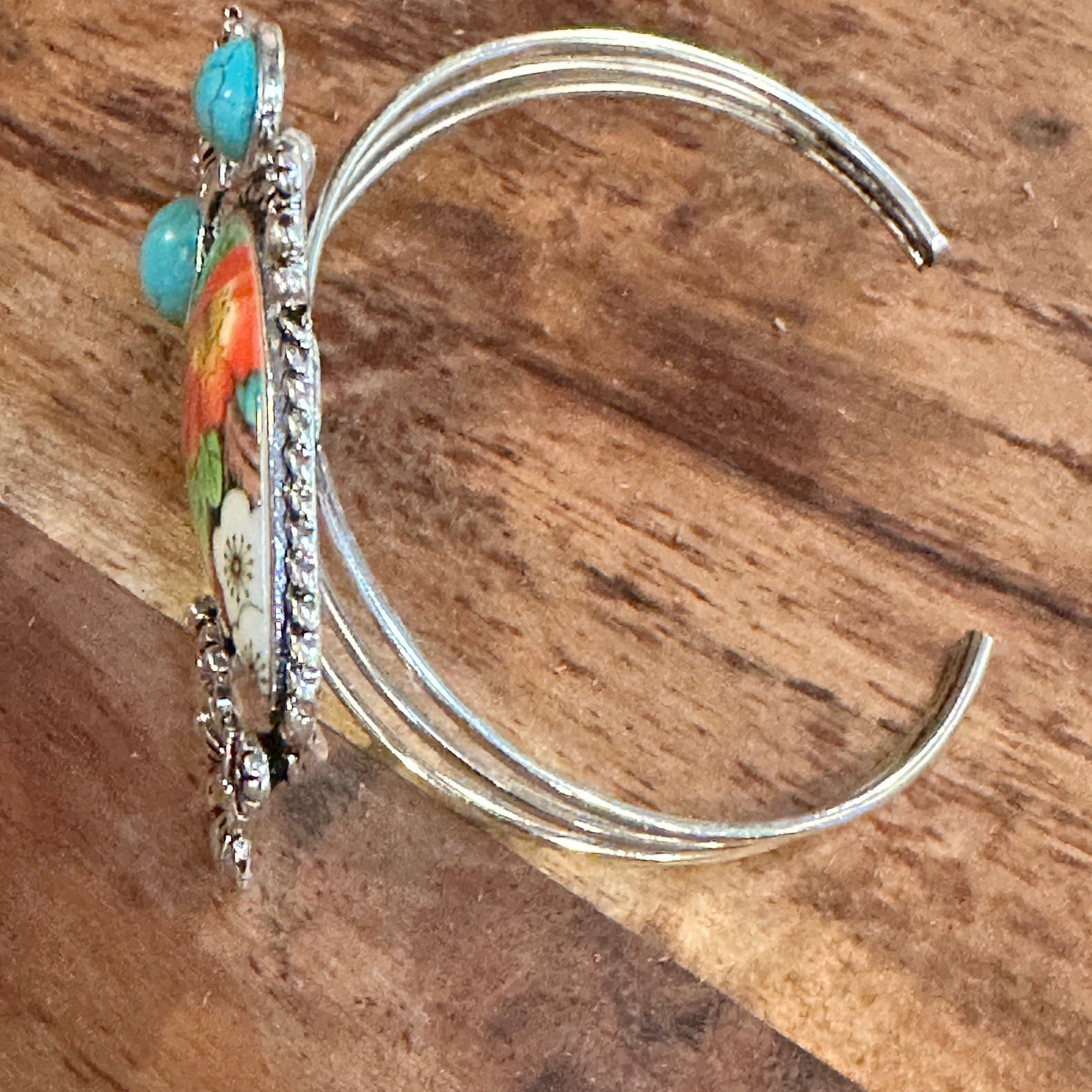 Other Boho Southwestern Turquoise Blossom Teardrop Resin Floral Ba Size ONE SIZE - 9 Thumbnail