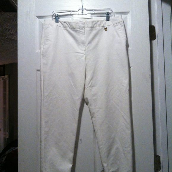 Jones New York JONES NEW YORK WOMEN'S 63%COTTON32%NYLON CASUAL PANTS 14/27" Size 36" / US 14 / IT 50 - 2 Thumbnail