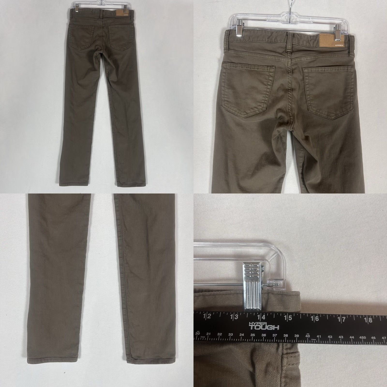 Bonobos Bonobos Slim Chino Pants Mens 29x32 Brown Khaki Stretch Flat Front Casual City Preppy Jeanswear Size US 34 / EU 50 - 8 Thumbnail