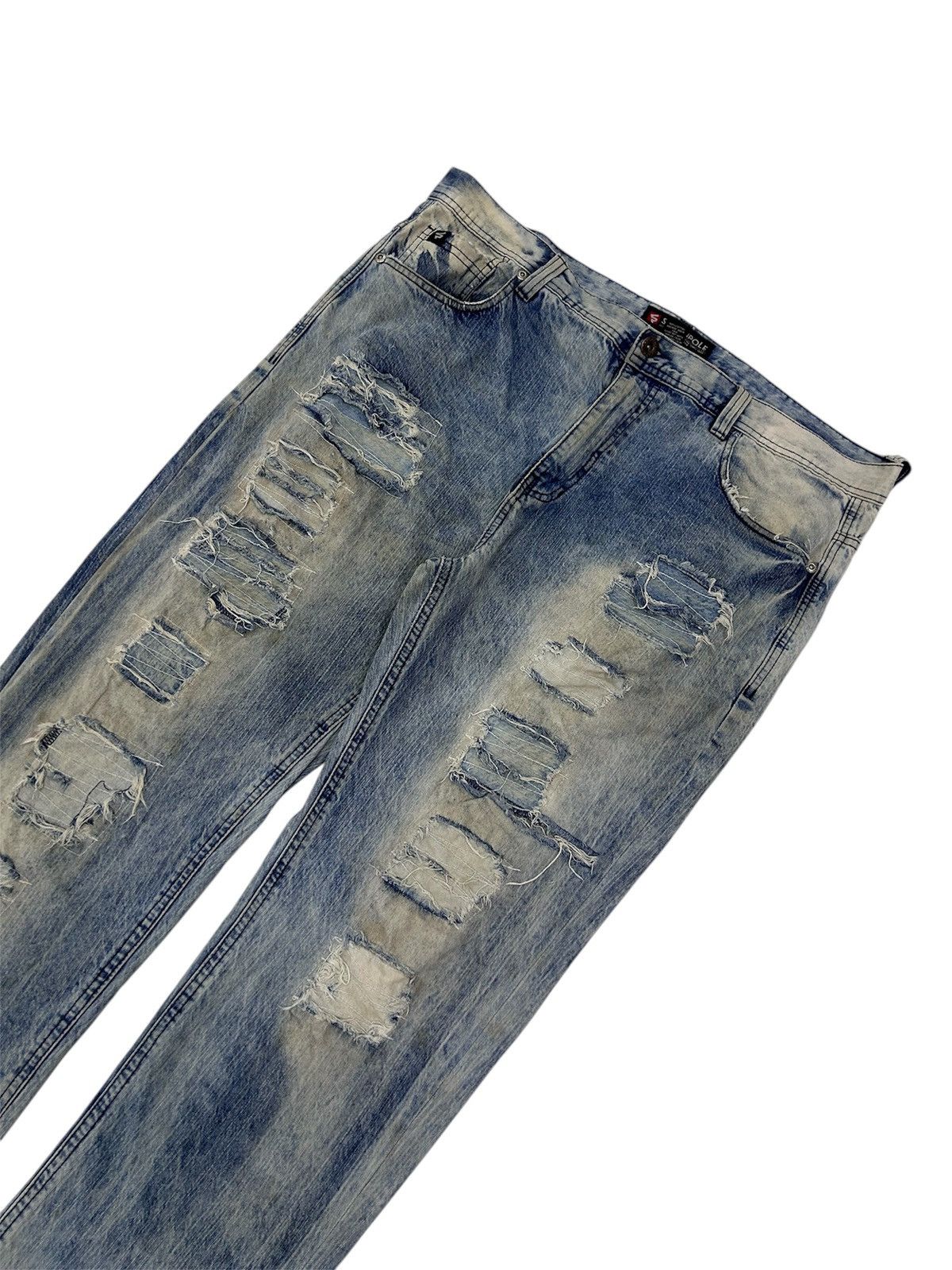 Southpole × Vintage 💥Vintage Southpole Denim Distressed Blue Wash Jeans Size US 42 / EU 58 - 3 Thumbnail