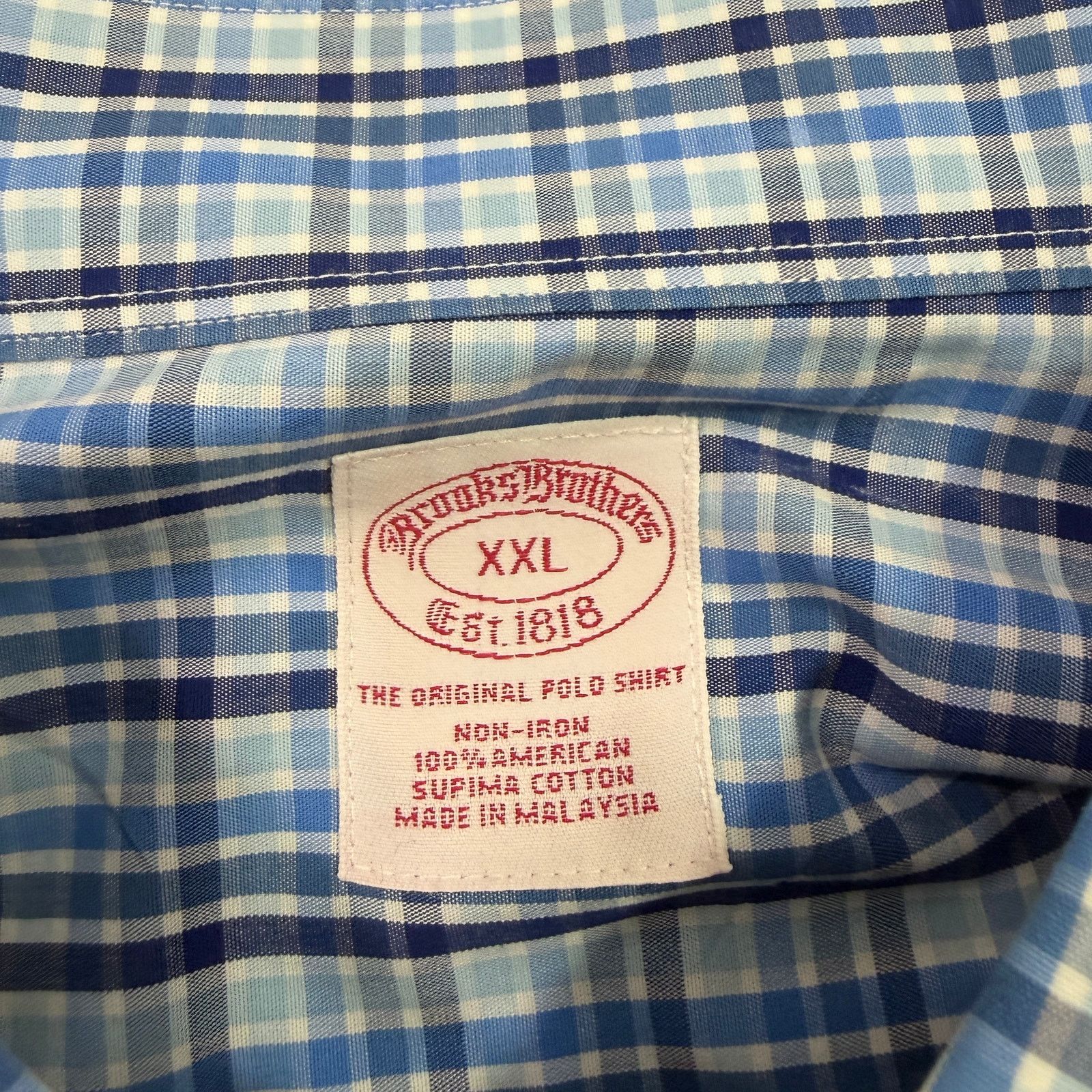 Brooks Brothers Brooks Brothers Original Polo Button Down Shirt 2XL Blue Size US XXL / EU 58 / 5 - 4 Thumbnail