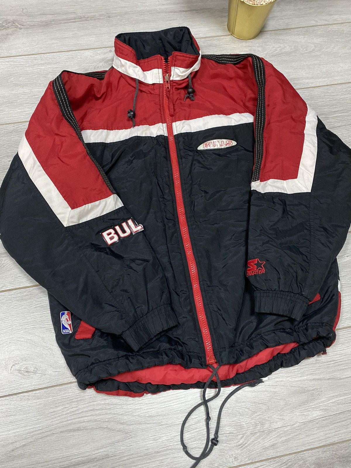 NBA Chicago Bulls Starter vintage big logo head jacket Size US S / EU 44-46 / 1 - 7 Thumbnail