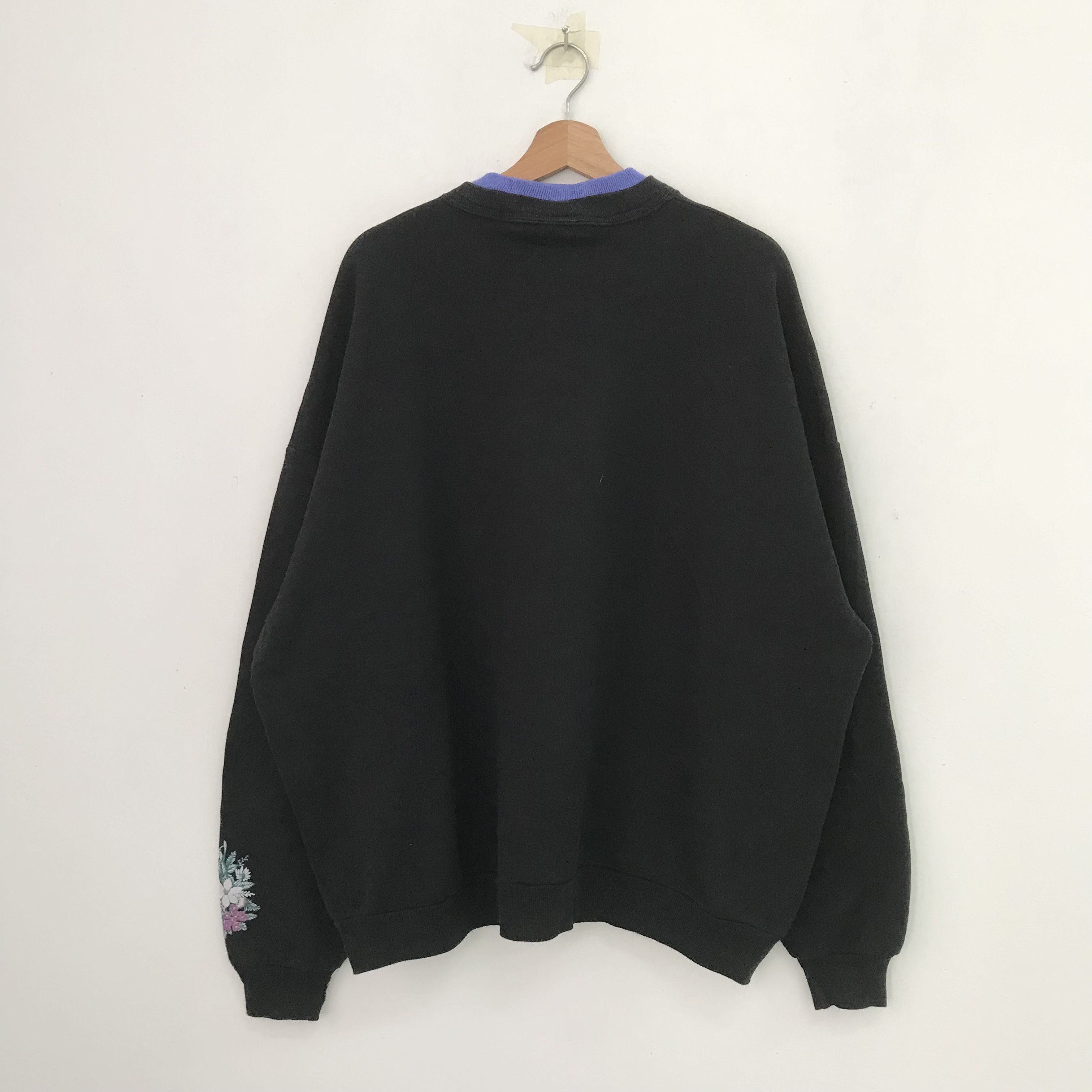 Vintage Vintage 90's Morning Sun Black Sweatshirt - 506 Size US XXL / EU 58 / 5 - 2 Thumbnail