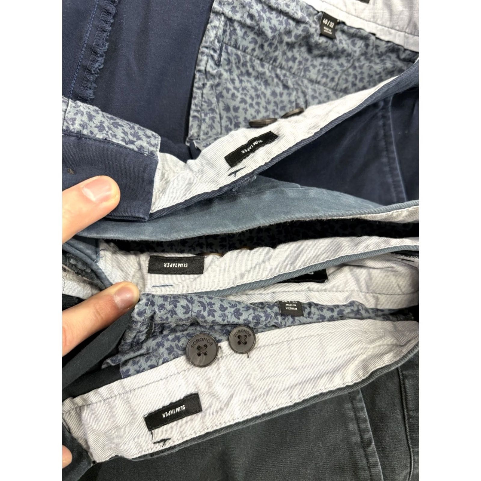 Bonobos Bonobos Lot 3 Washed Chino Pants Athletic Sim Taper Size 40 x 32 Mens Regular Size US 40 / EU 56 - 4 Thumbnail