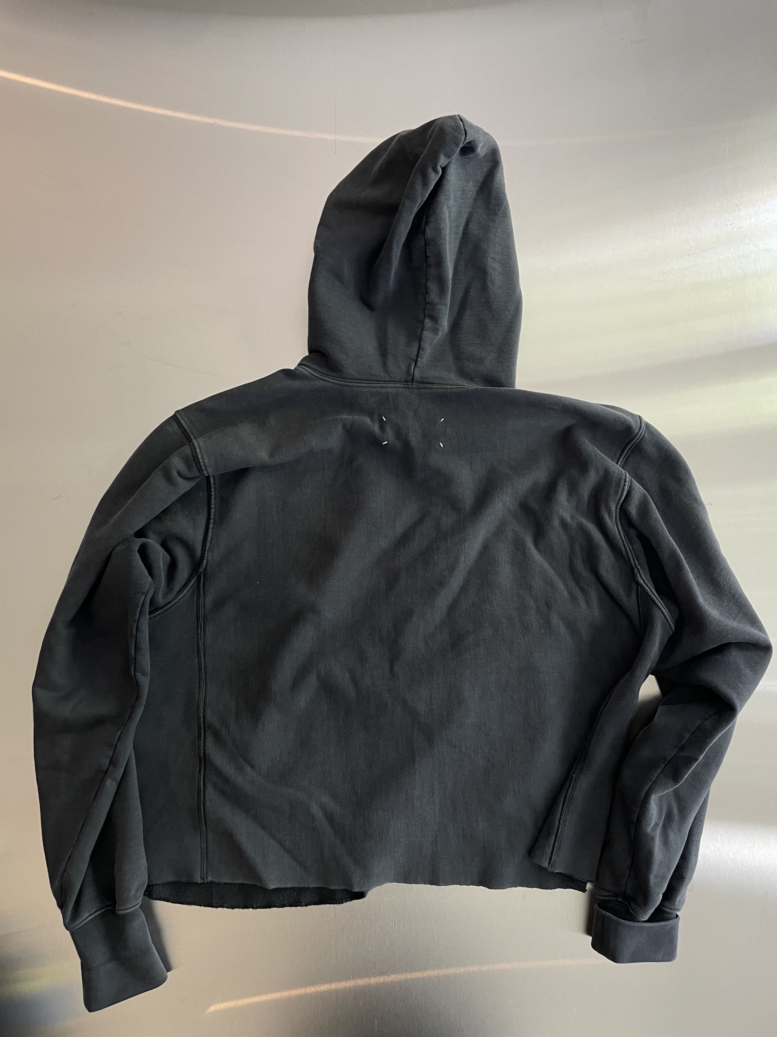 Maison Margiela Distressed and faded hoodie with margiela lace belt as cord Size US L / EU 52-54 / 3 - 2 Thumbnail