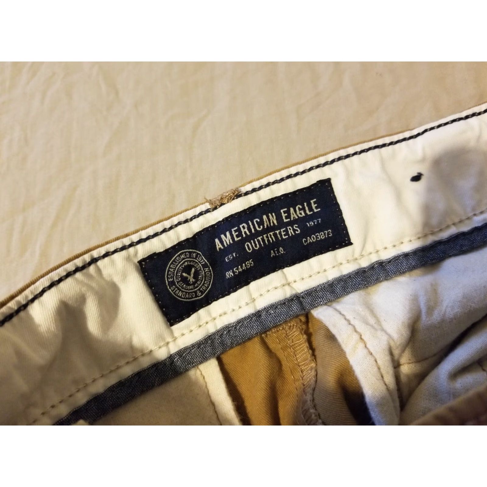 American Eagle Outfitters VINTAGE American Eagle Outfitters Khaki Dress Pants 29x30 Cotton Slack Chino Trouser Mens Beige 29x30 Regular Inches Pants Size US 29 - 7 Thumbnail