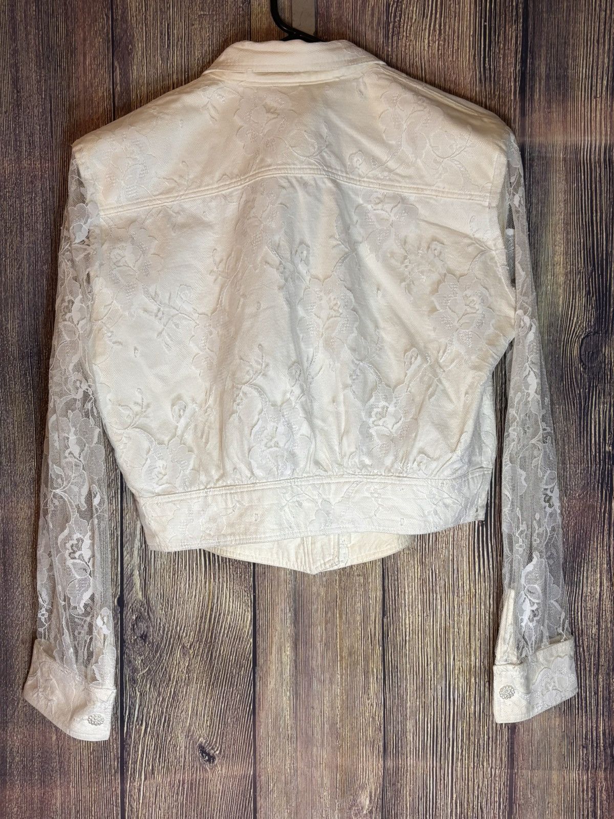 Other d.frank denim & lace cropped jacket Size L / US 10 / IT 46 - 5 Thumbnail