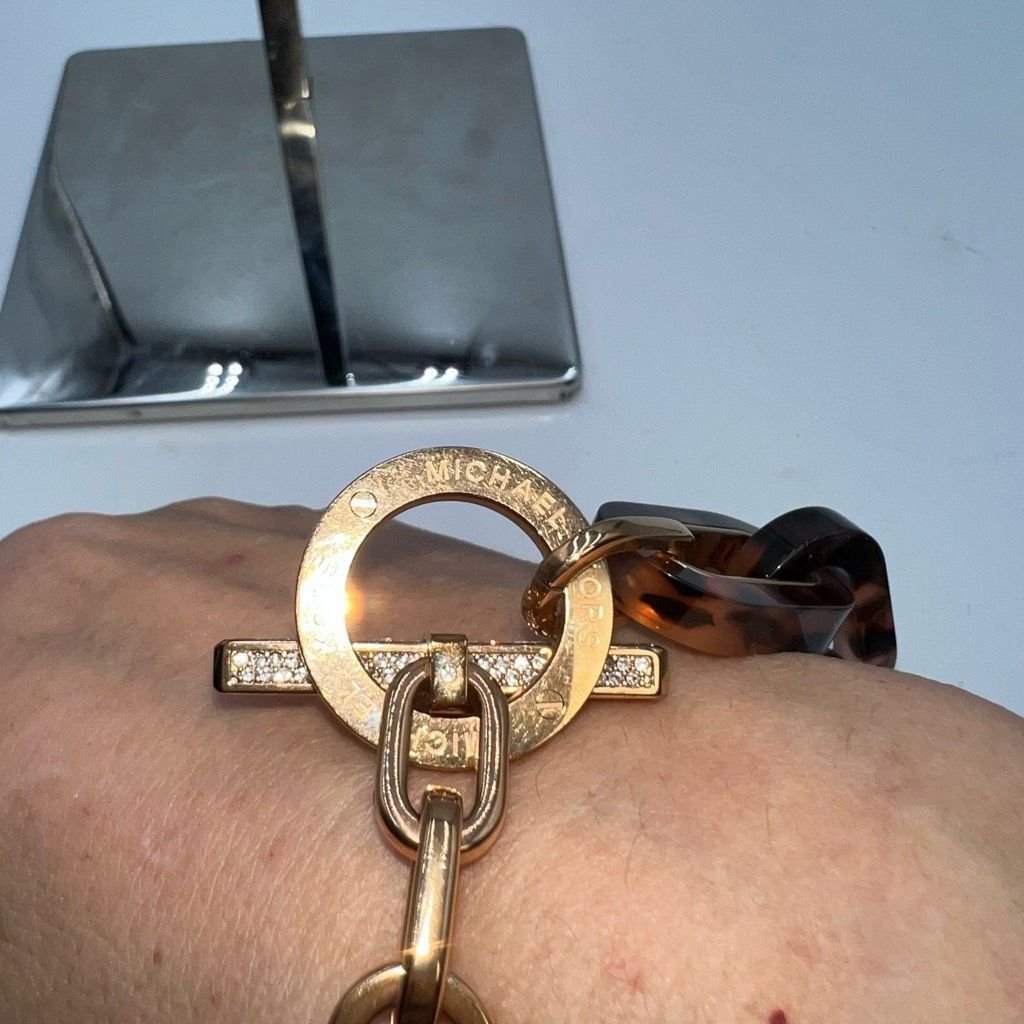 Michael Kors Michael Kors Tortoise Shell Large Link Crystal Rose Gold Tog Size ONE SIZE - 7 Thumbnail
