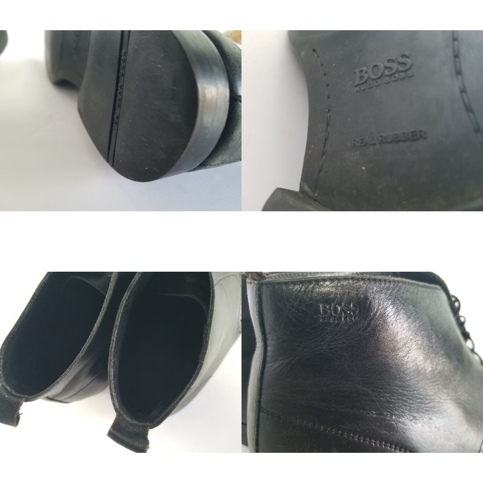 Hugo Boss HUGO BOSS Men’s Black Leather Lace Up Dress Chukka Ankle Boots US 10.5 Size US 11 / EU 44 - 9 Thumbnail