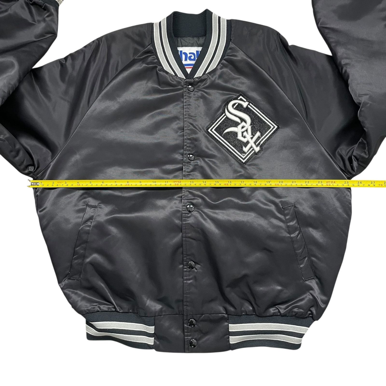 MLB VTG 90s CHICAGO WHITE SOX CHALK LINE SATIN JACKET SPELL OUT Size US L / EU 52-54 / 3 - 10 Thumbnail