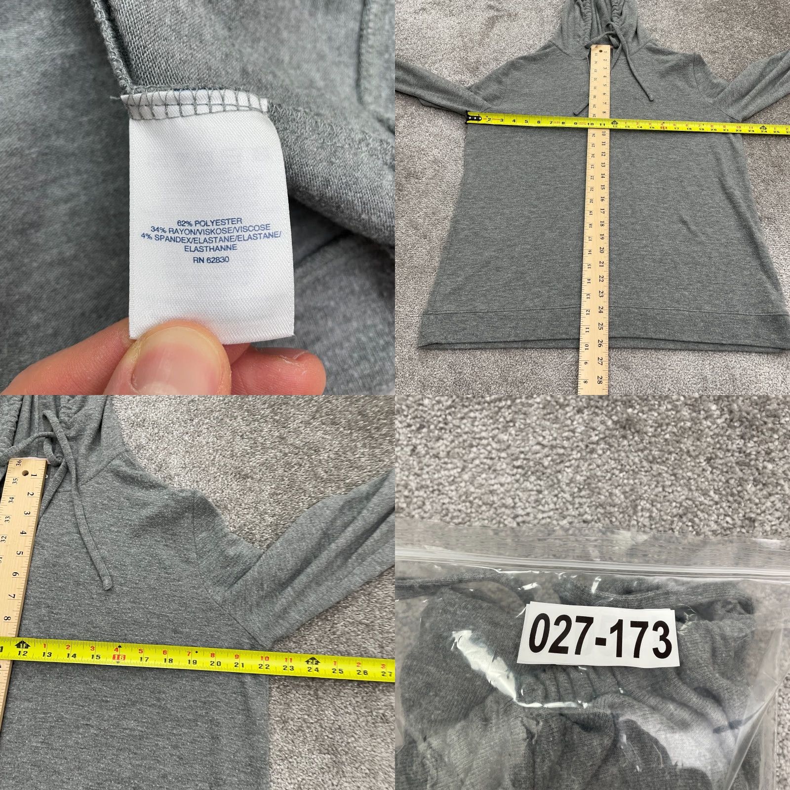 Lands' End Lands' End Hoodie Sweatshirt Women Large Gray Drawstring Pullover Casual Outdoor Size L / US 10 / IT 46 - 8 Thumbnail