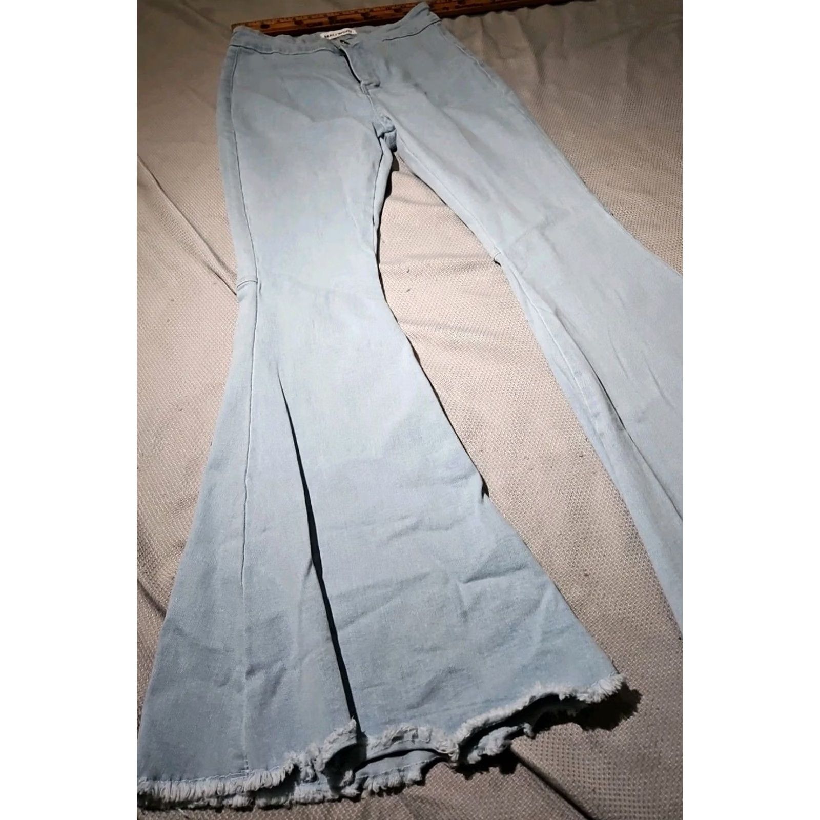 Vintage Maij Wsry Jeans Womens Sz 30 Medium Blue Flared Distred Stretch 5-Pocket Denim 90s Style Mens Womens Girls? Size 32" / US 10 / IT 46 - 6 Thumbnail